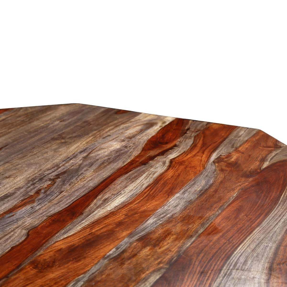 Handcrafted Solid Rosewood Bar Height Dining Table - Elegant Pedestal Base for Kitchen, Breakfast Nook & Small Space Dining