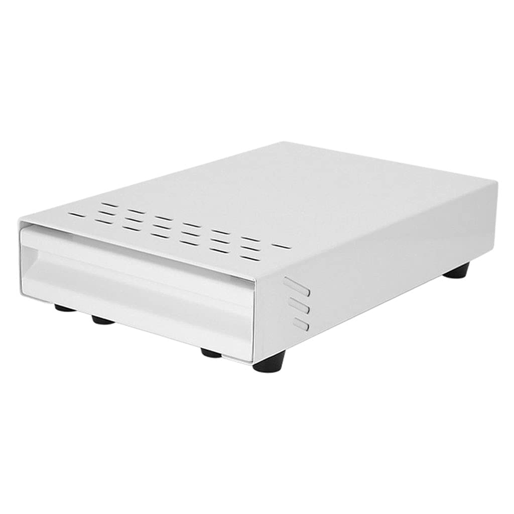 Baoblaze Stainless Steel Thickened Drawer Knock Box for Espresso Grounds - Durable Coffee Waste Bin with Drop Bucket Design, Perfect for Home Baristas & Coffee Shops (White)