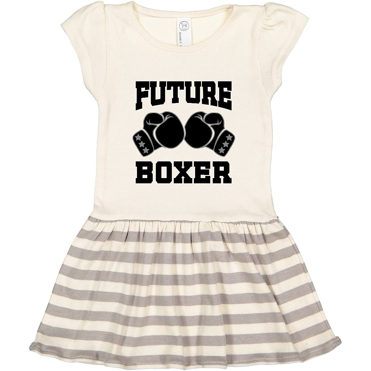 Inktastic Boxing Future Boxer Toddler Dress - Cute Baby Girl Outfit for Boxing Fans, Gym & Playdates - Perfect for Sports Events, Birthday Gifts & Casual Wear