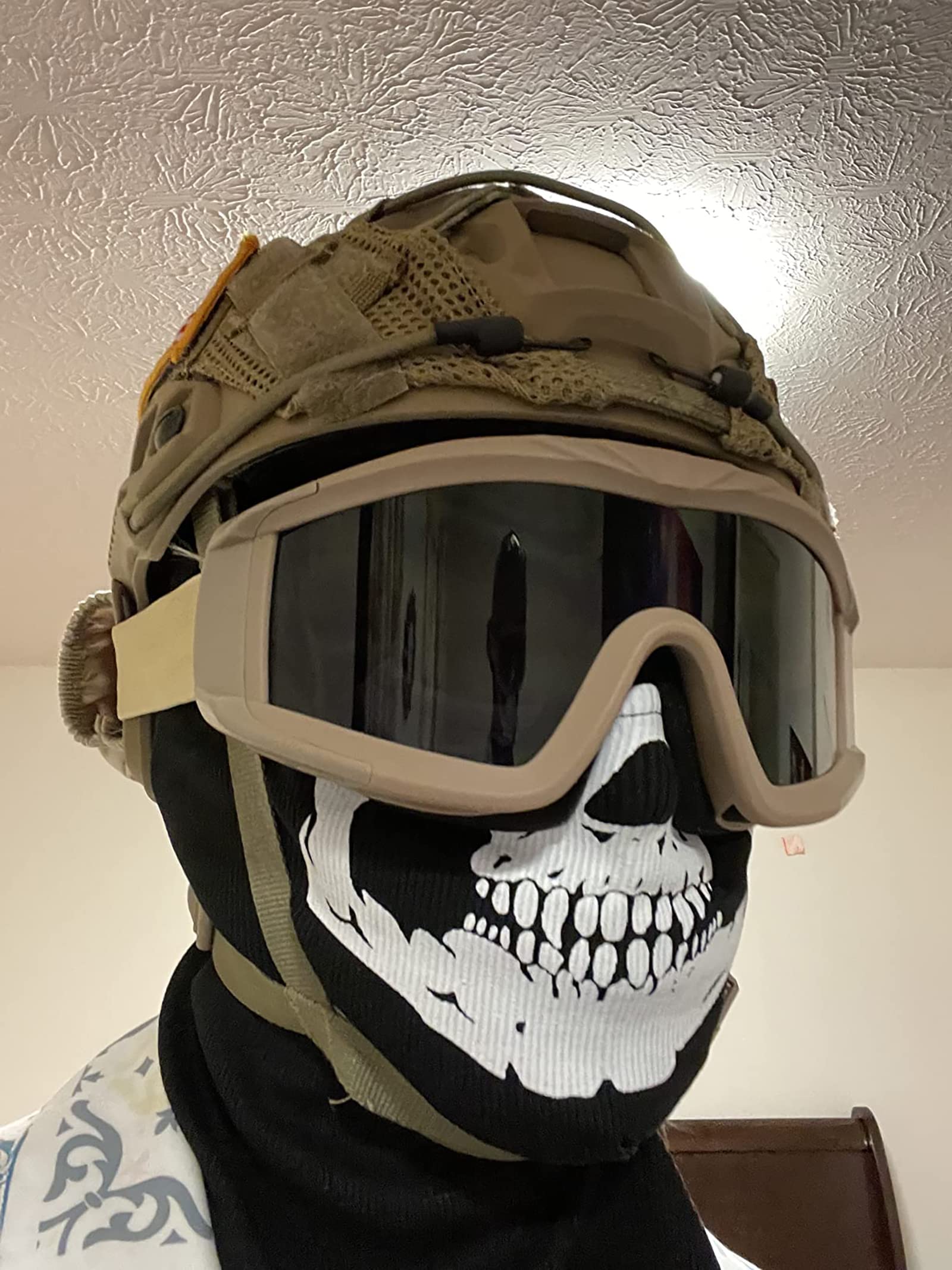 Call of Duty Ghost Mask Balaclava - Skull Face Cover for Men, Windproof Ski Headwear & Motorcycle Helmet Liner (Black) - Perfect for Winter Sports, Outdoor Adventures & Cosplay