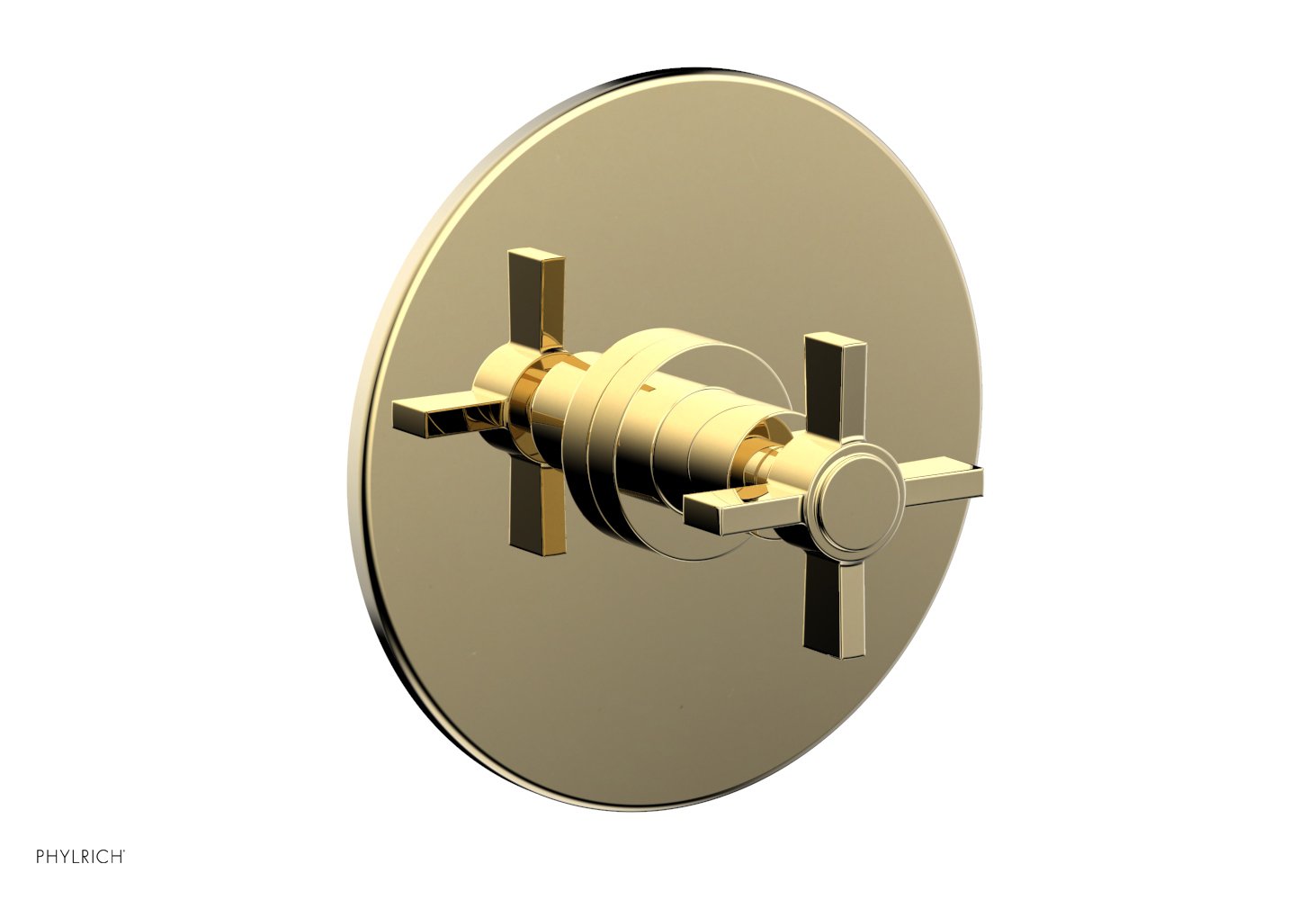 BASIC 1/2 Thermostatic Shower Trim with Blade Cross Handle - DTH137 - Perfect for Modern Bathroom Renovations & Spa-Like Shower Experience