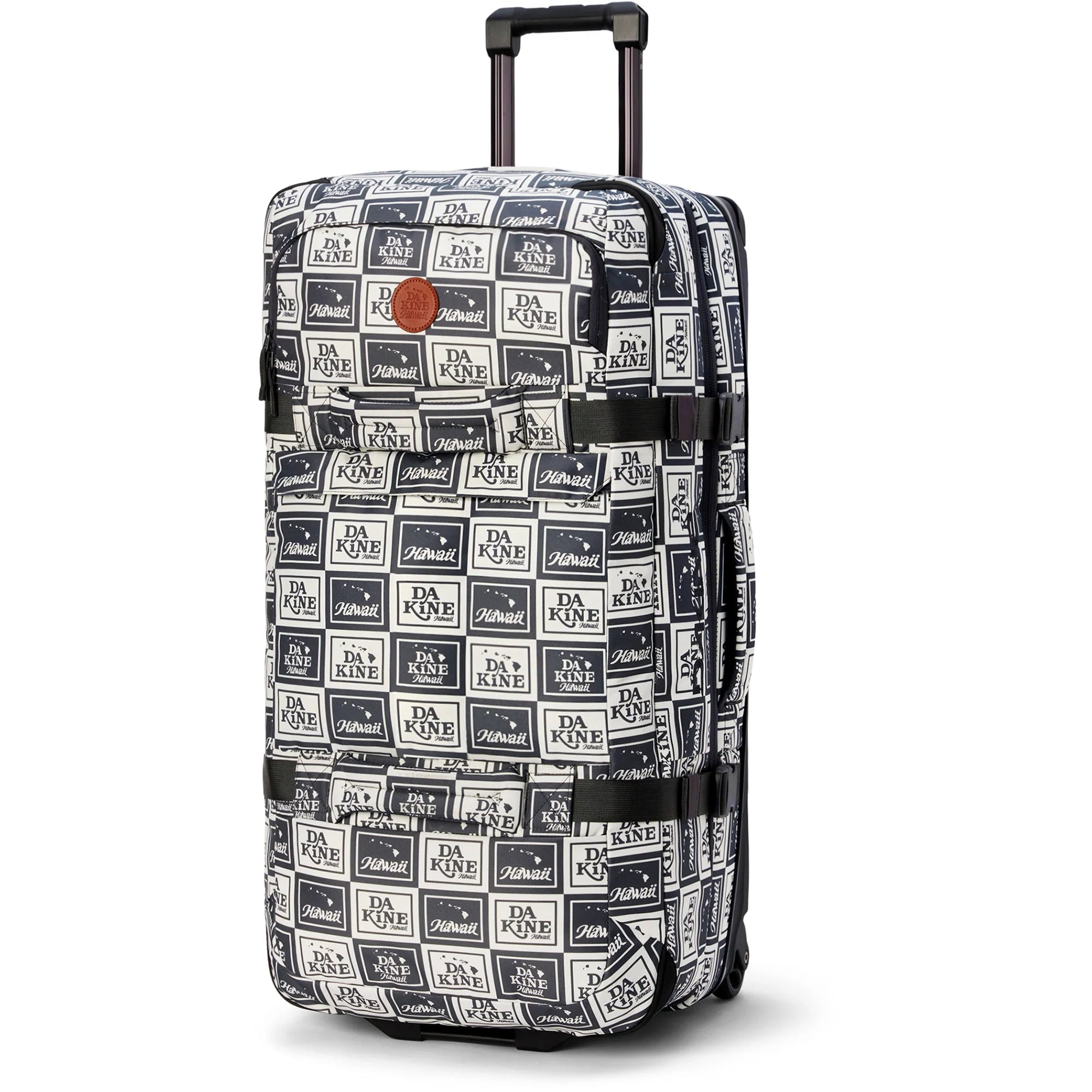 Dakine Split Roller 110L Wheeled Duffel Bag - Hawaii Asphalt Checker Pattern | Large Travel Luggage for Airplane, Road Trips & Adventure Vacations