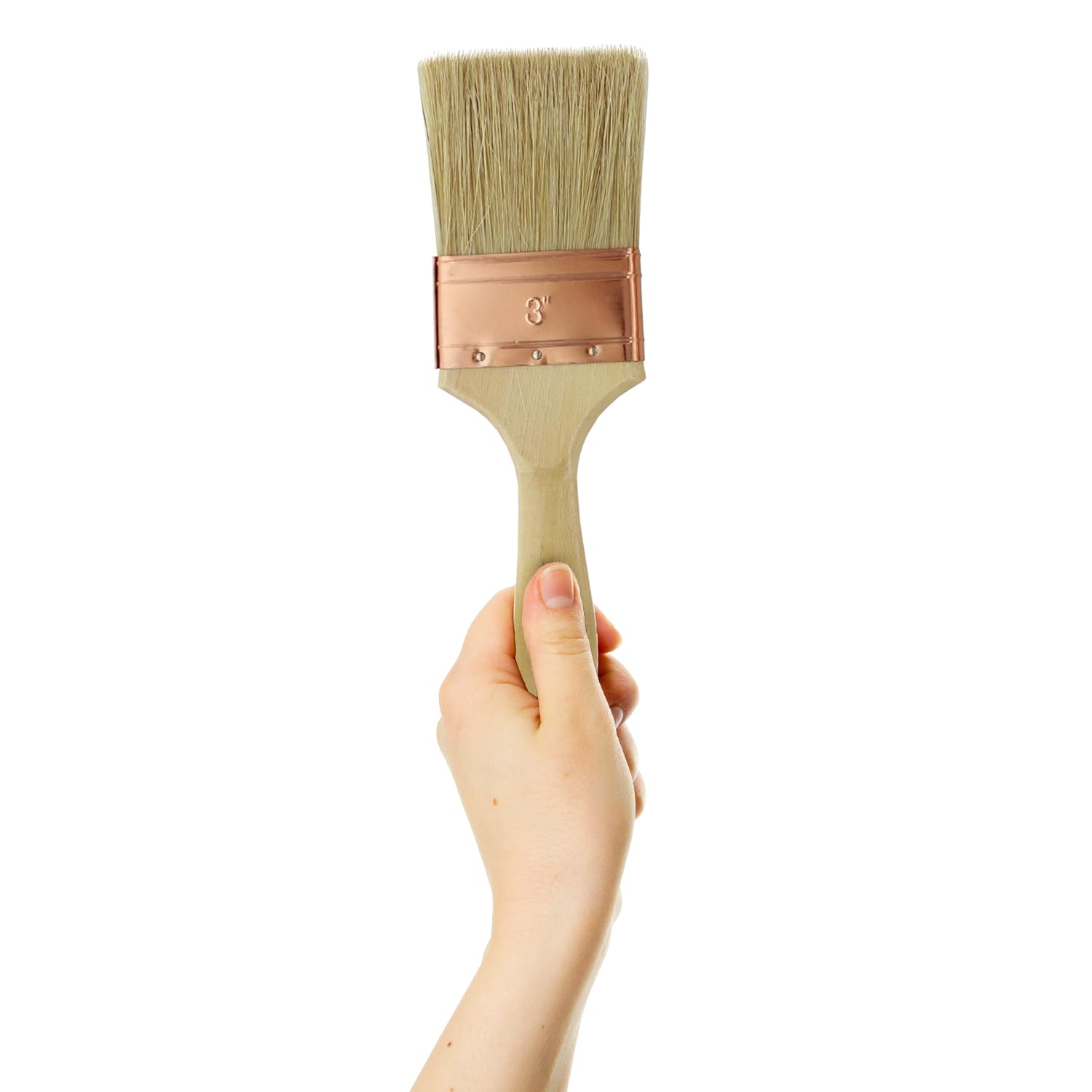 PRO ART Wide Wash Paintbrush - 3 Inch Natural Bristle Brush for Acrylic, Oil & Watercolor Painting - Perfect for Canvas, Walls & DIY Art Projects