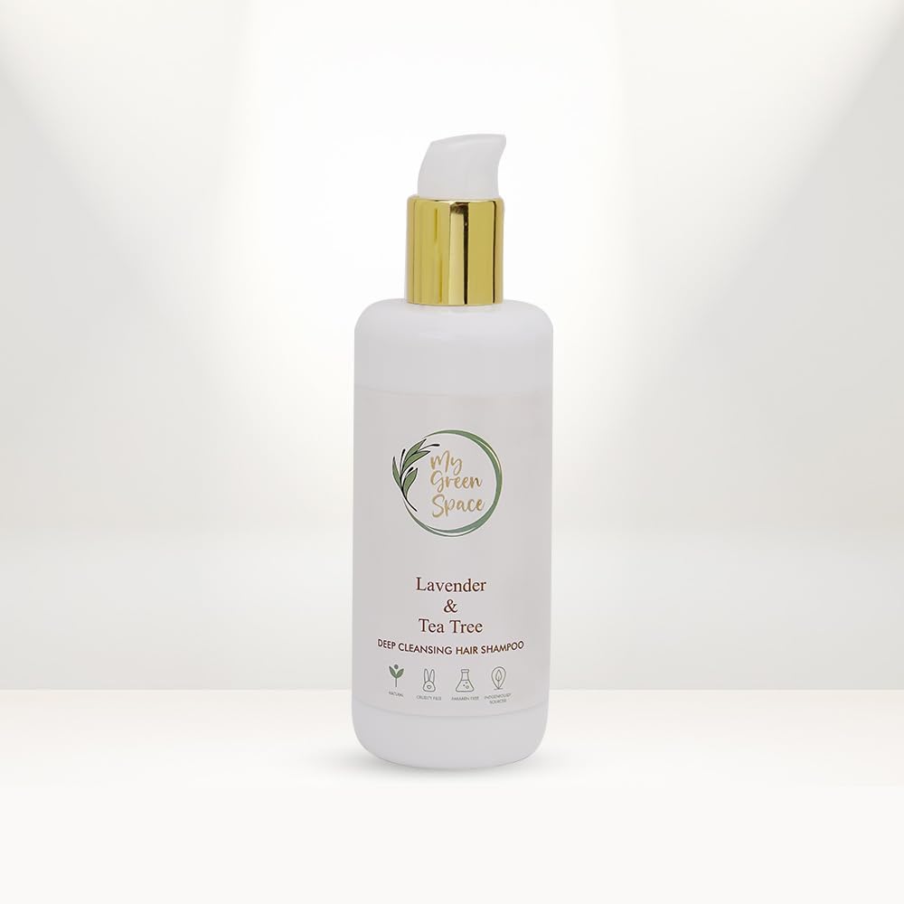 **Lavender & Tea Tree Shampoo for Damaged Hair – 250ml | Nourishing & Frizz Control for Dry Hair | Anti-Hair Fall & Dandruff Treatment | Men & Women | Perfect for Daily Use & Scalp Care**