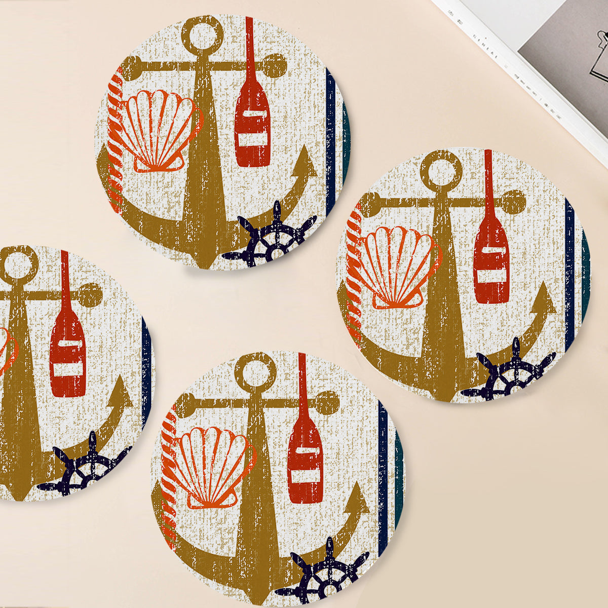 Ocean-Themed Sealife Table Placemats for Dining - Waterproof Beach Decor for Kids & Adults - Perfect for Coastal Home, Summer Parties, and Seafood Restaurants