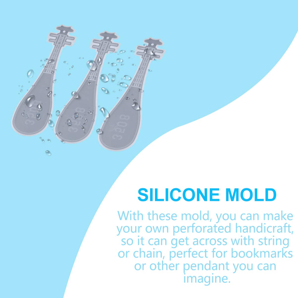 EXCEART 3pcs Silicone Bookmark Molds for Resin Casting - DIY Epoxy Jewelry Charms, Earrings & Bookmarks - Perfect for Handmade Crafts, Gifts & Scrapbooking Projects