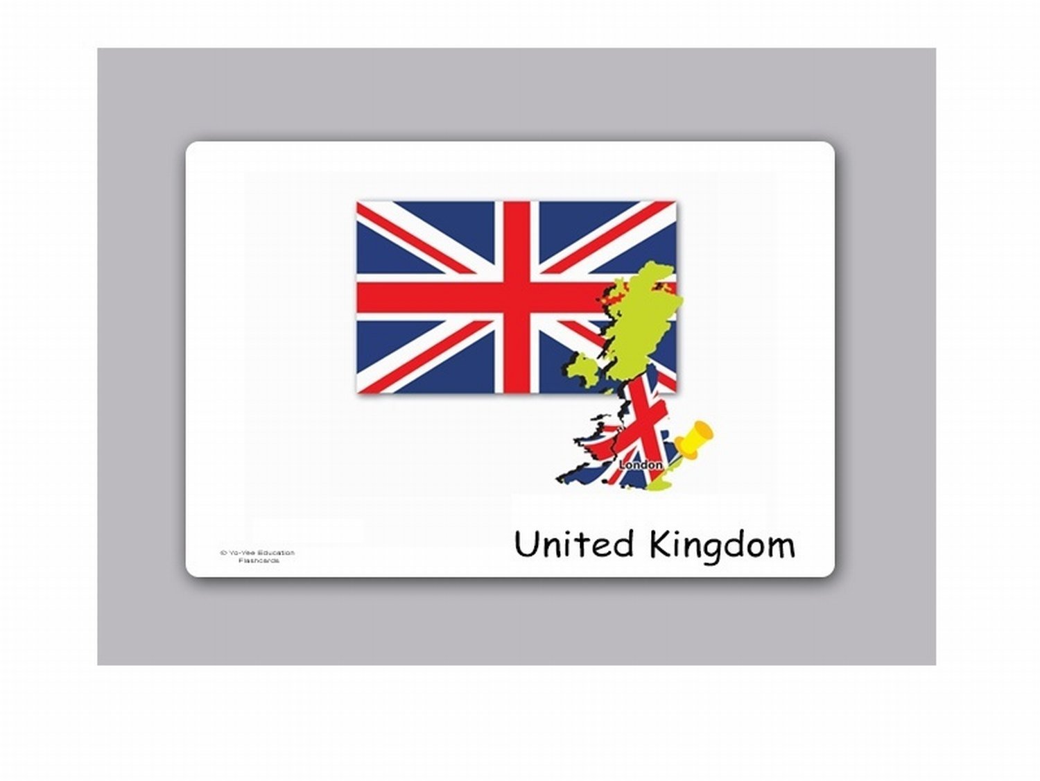Yo-Yee Educational Flash Cards - Continents, Countries & Flags Vocabulary Learning Cards for Toddlers, Kids & Children - English Language Teaching Materials with Fun Activities & Games - Perfect for Homeschooling, Classroom & Travel Learning