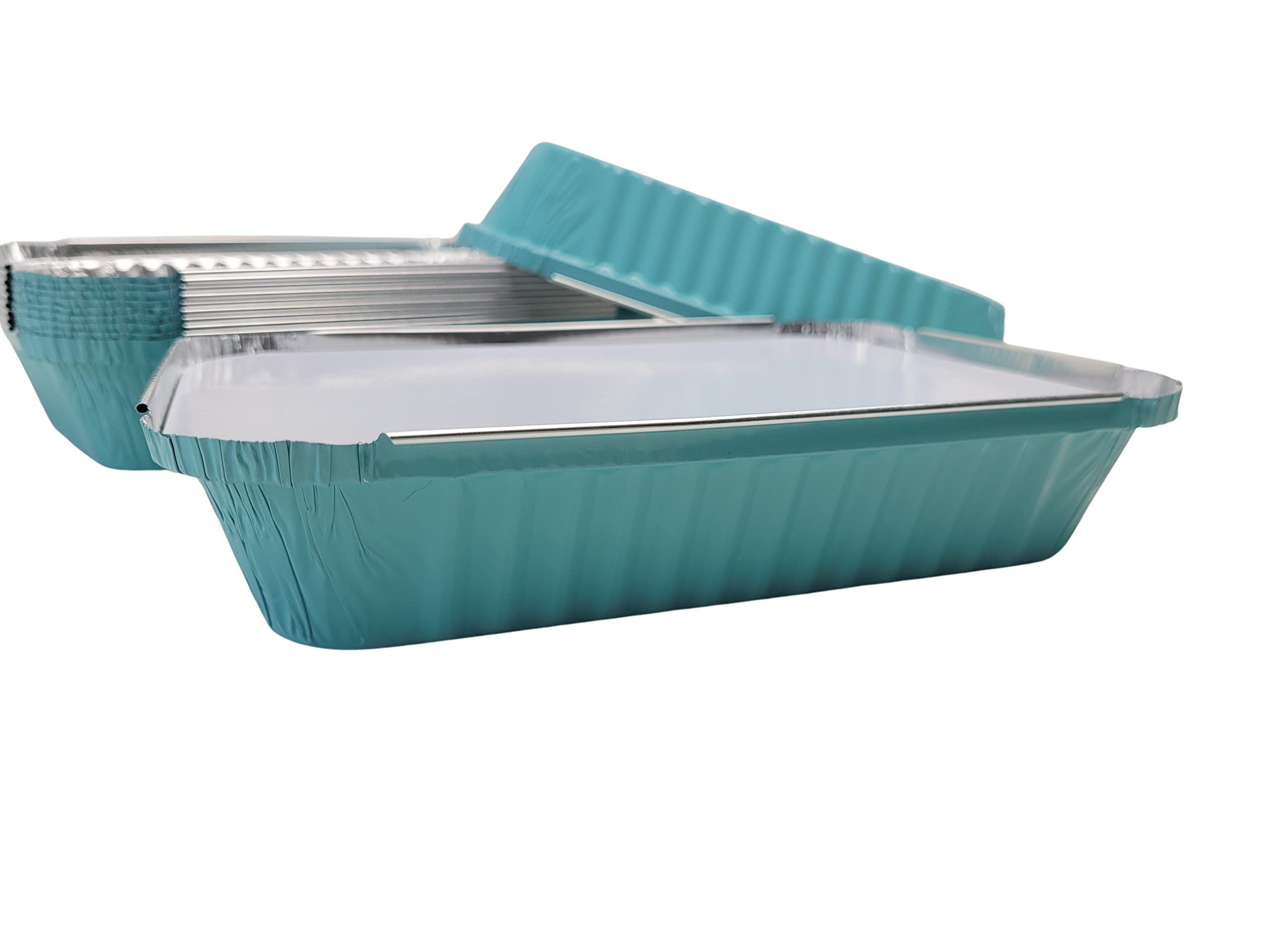 KitchenDance 1000-Pack Blue Aluminum Foil Baking Pans with Board Lids - 1.5lb Shallow Takeout Food Containers for Cooking, Freezing & Meal Prep - Perfect for Restaurants, Catering & Home Baking (6417L)
