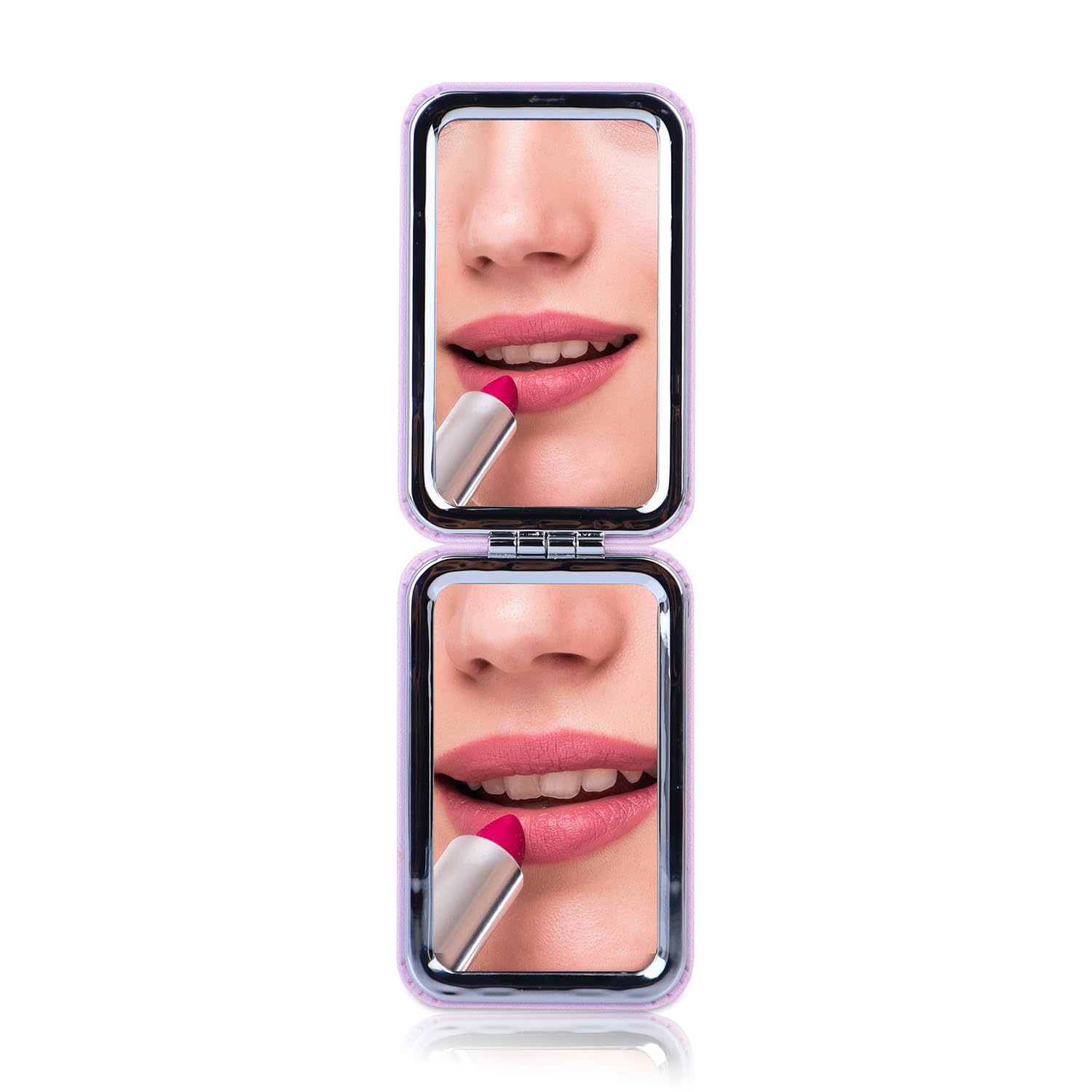 NFI Essentials Dressing Table Cosmetic Makeup Mirror with Stand - Rectangle Vanity Mirror for Bathroom, Bedroom & Shaving | Adjustable Standing Mirror with Magnifying Feature - Perfect for Makeup Application, Grooming & Home Decor