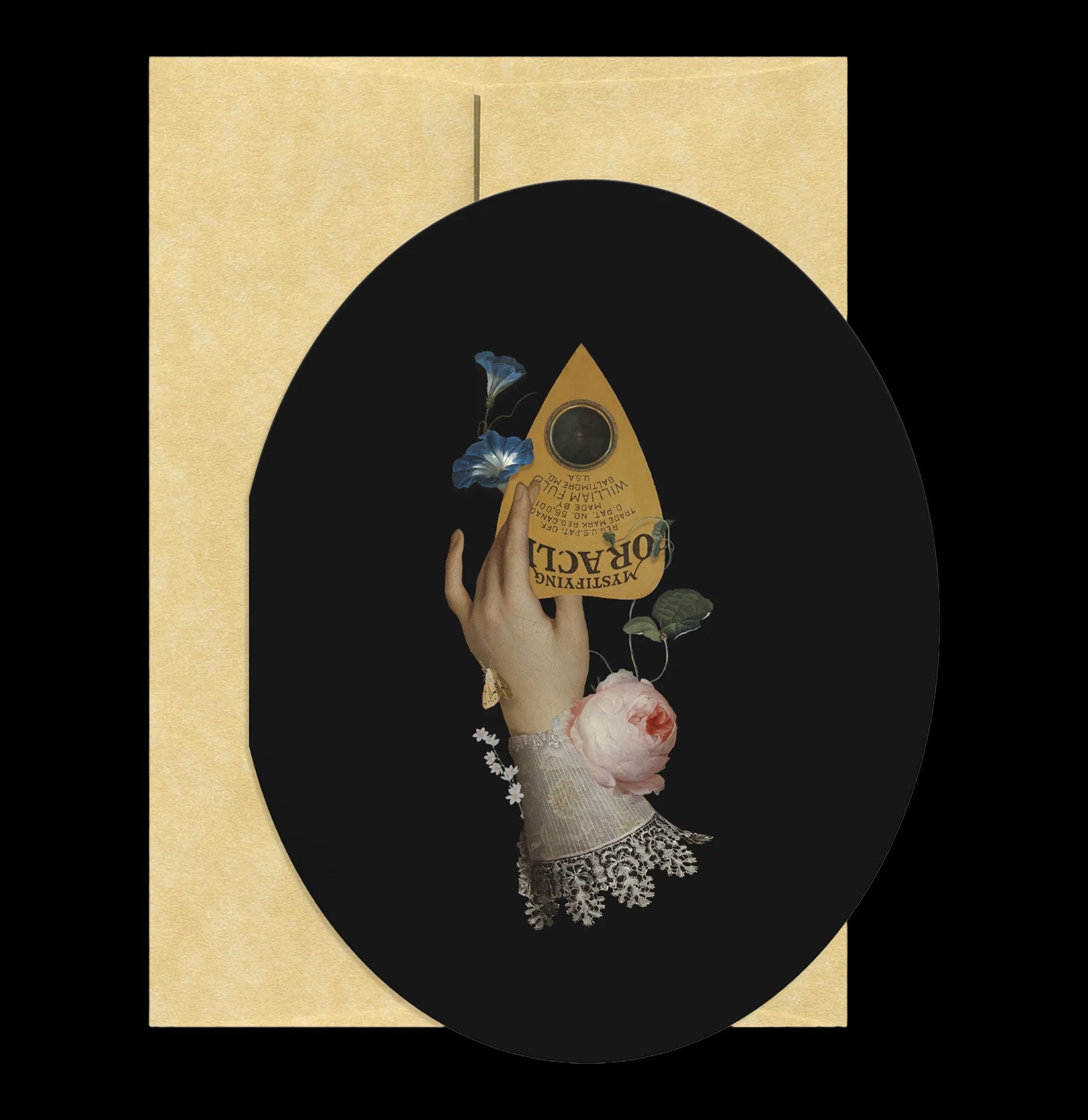 Elegant Oval Planchette Greeting Card - Perfect for Birthday Wishes, Thank You Notes & Special Occasions