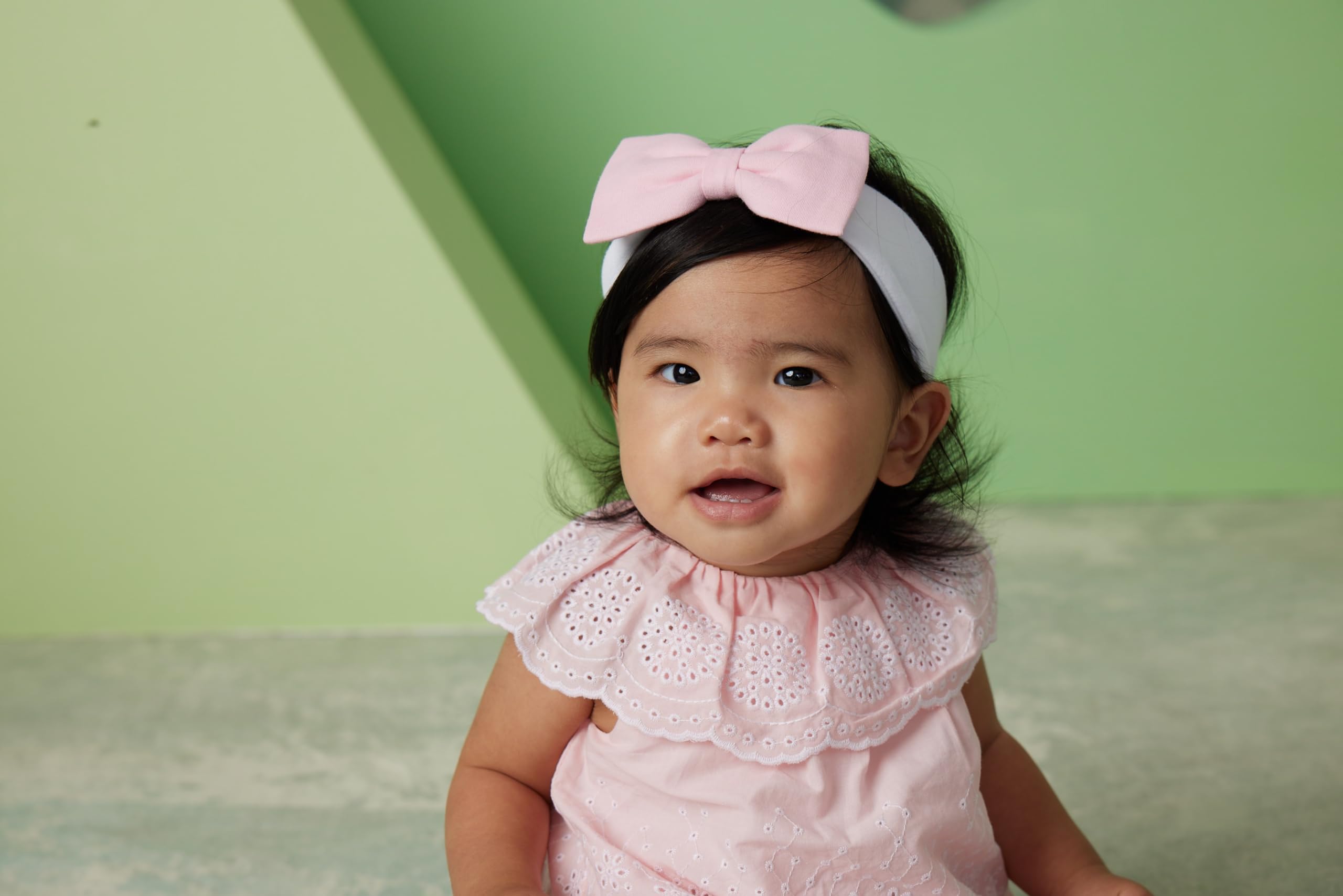Little Me Simply Essential Solids 100% Organic Cotton Baby Girl Outfit Set - 3-Piece Tunic, Pants & Headband (3-24 Months) | Soft & Comfortable for Playtime, Outings & Photo Shoots