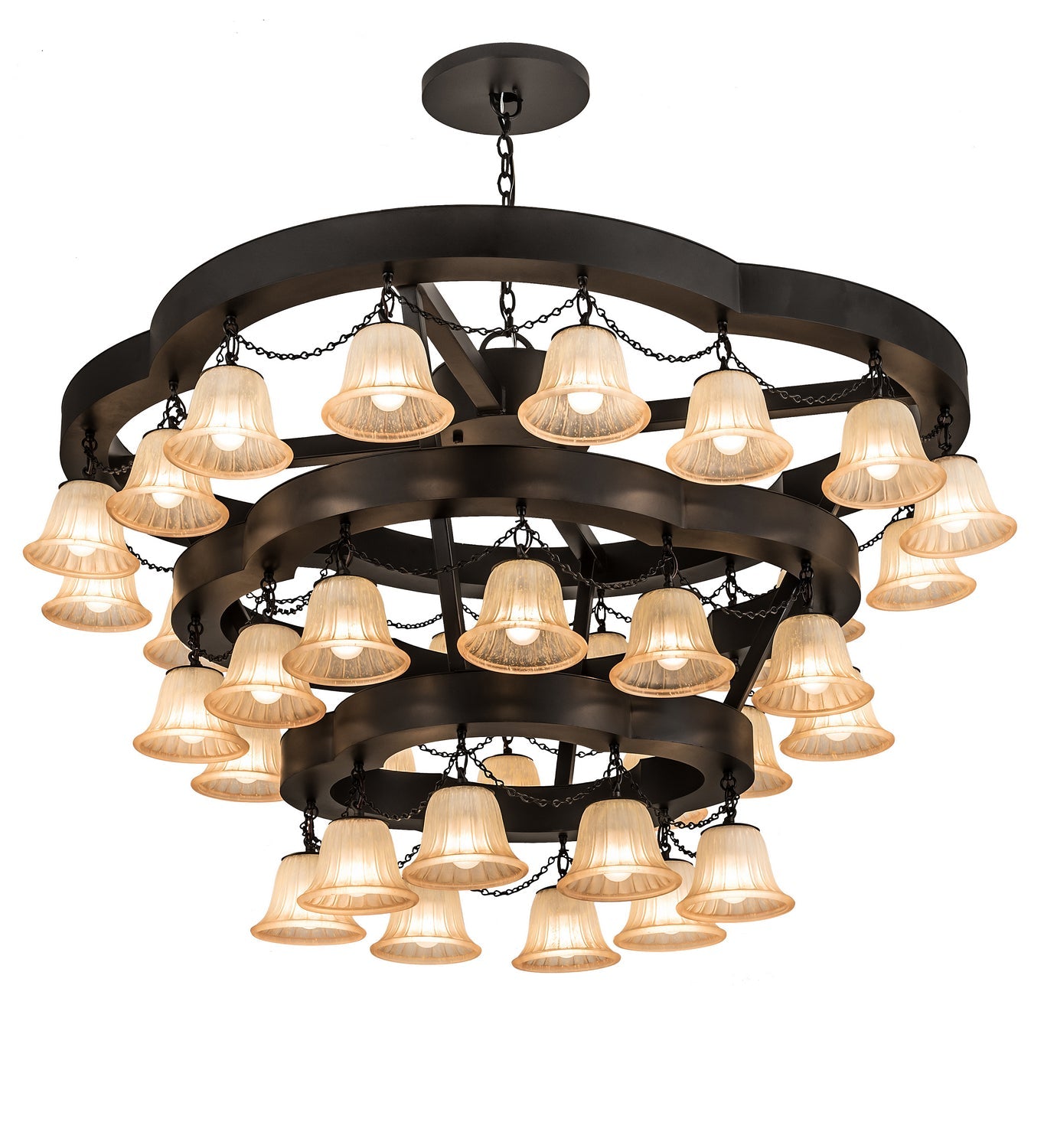 36-Light Crystal Chandelier for Dining Room - Elegant Modern Ceiling Light Fixture with LED Bulbs for Home Decor, Wedding, Restaurant & Hotel Lighting
