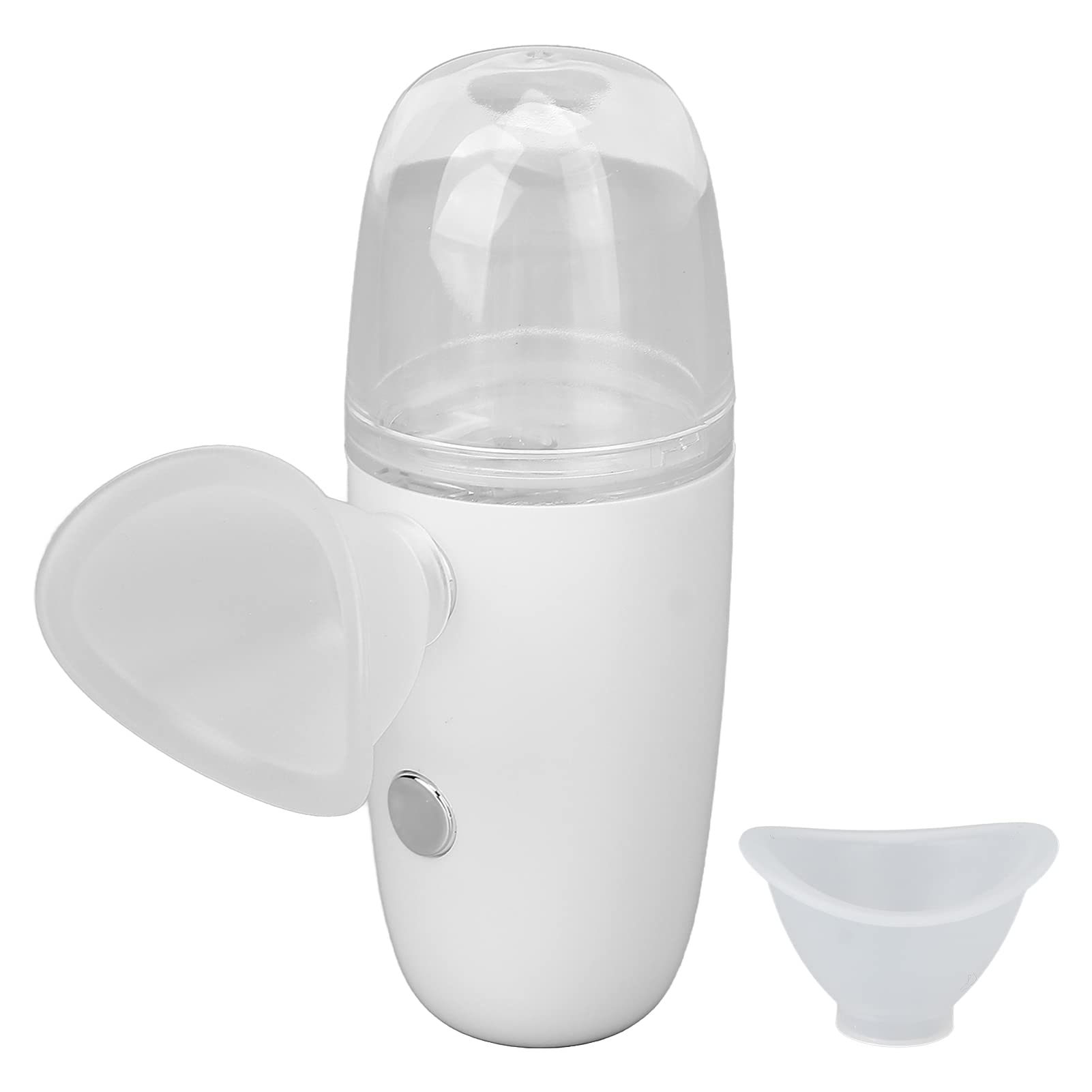 Facial Steamer for Face & Eyes - Nano Atomization Steam Machine for Home & Office Use - Portable Facial Sauna for Skin Care & Relaxation (White)