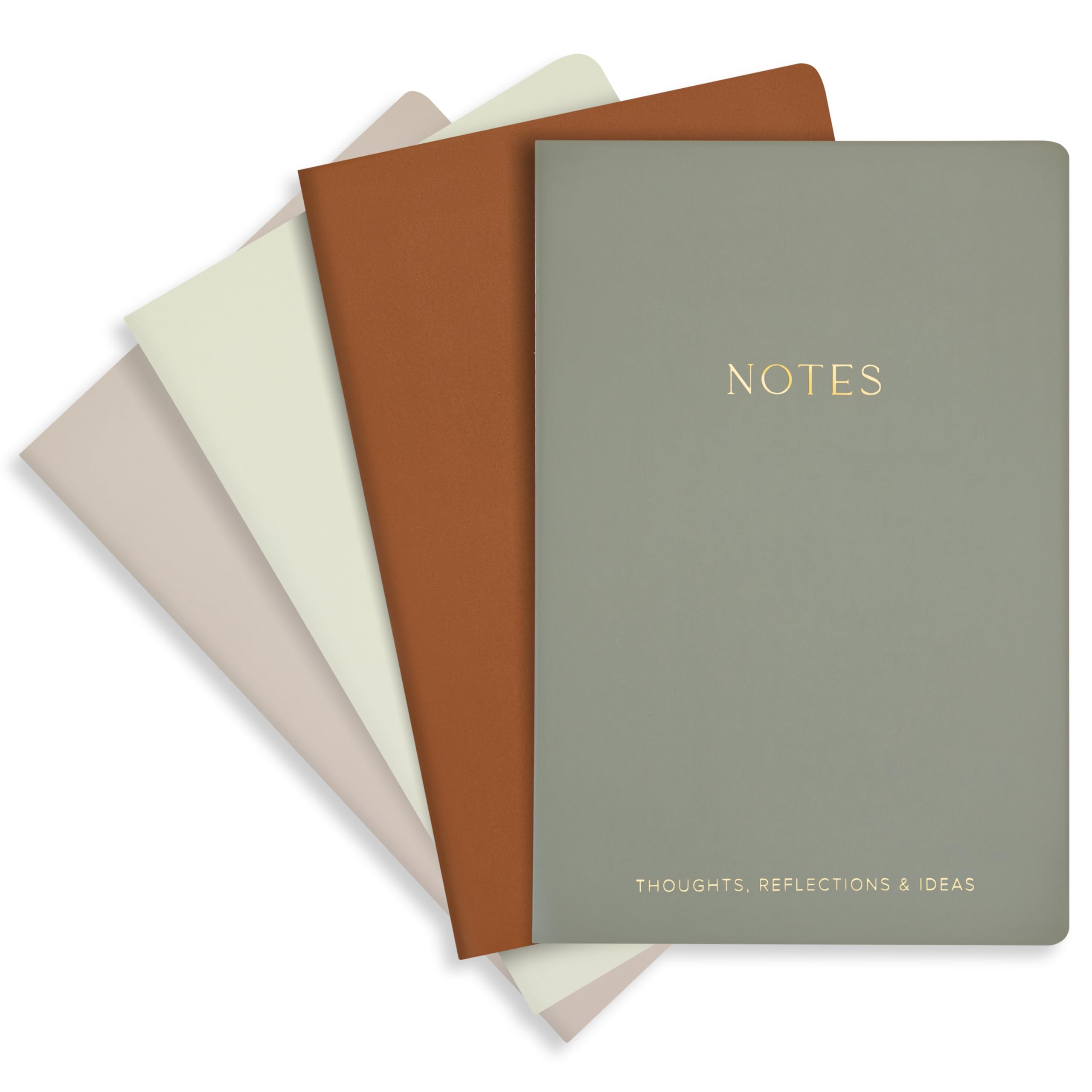 ZICOTO 4-Pack Aesthetic Journal Notebook Set for Women - Cute College Ruled A5 Notebooks with Lined Pages - Perfect for Writing, Journaling, and Organization at Work, School or Home Office
