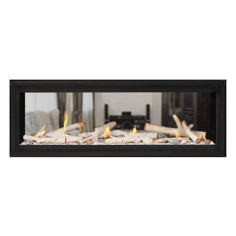 Napoleon Luxuria 50 See-Through Linear Direct Vent Gas Fireplace - LVX50N2X | Modern Home Heating Solution for Living Rooms & Patios
