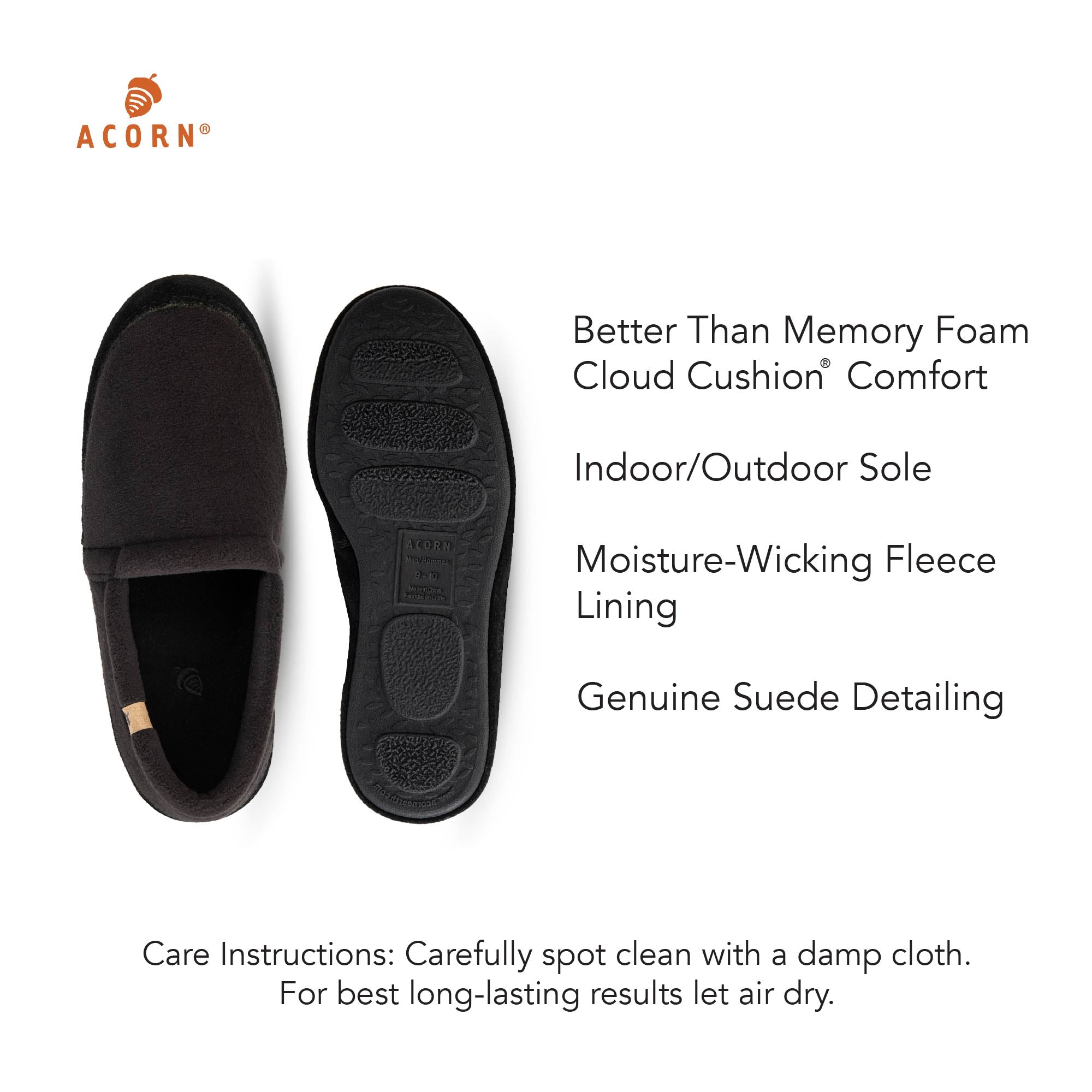 Men's Classic Moccasin Slippers - Soft Indoor/Outdoor House Shoes for Comfort & Style - Perfect for Home, Travel & Relaxation