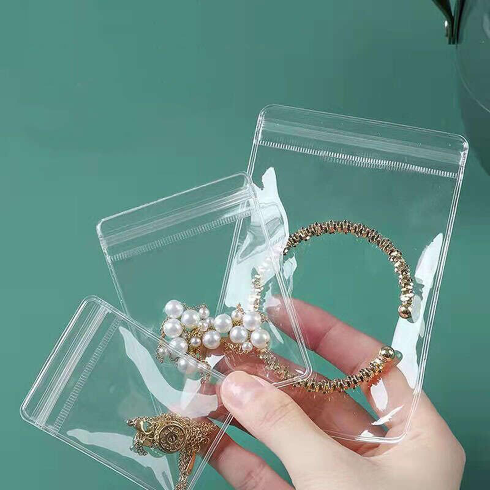 100-Pack Small Clear Plastic Zip Bags | 2.4x3.1 Inch Thick Self-Sealing OPP Jewelry Baggies | Resealable Poly Bags for Pills, Beads, Screws & Crafts | Perfect for Jewelry Making, Organizing Small Parts & DIY Packaging