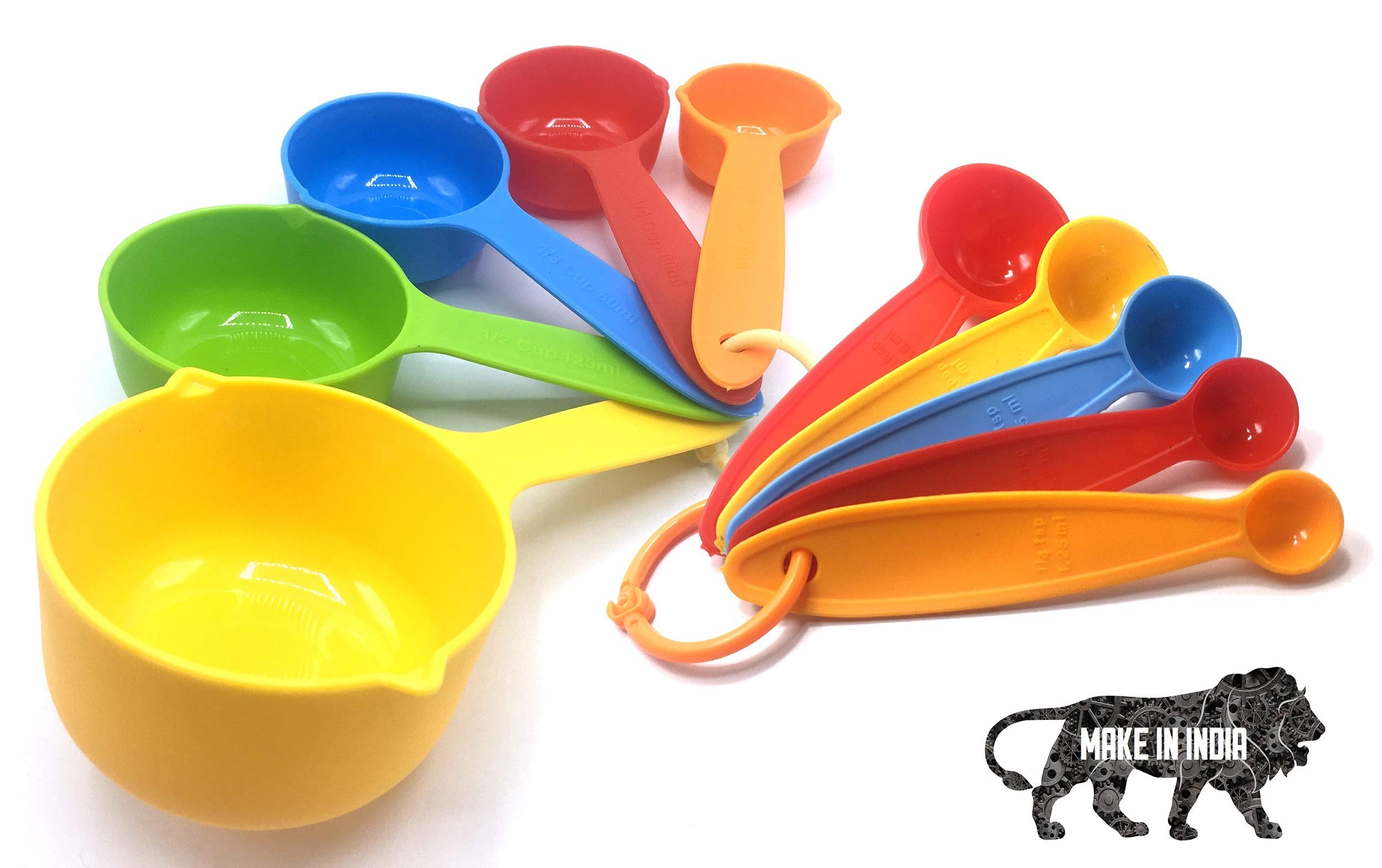 Simran Handicrafts 10-Piece KVG Measuring Cups and Spoons Set - Stainless Steel Metric Measurement Tools for Baking, Cooking & Meal Prep - Food Grade Kitchen Essentials for Home & Professional Chefs