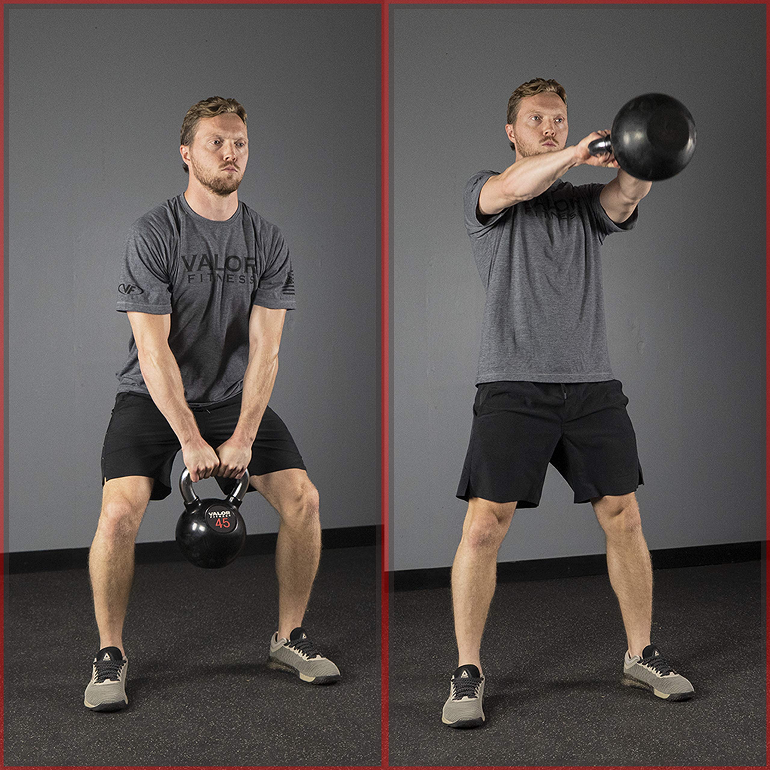 Valor Fitness Chrome Kettlebell Weights with Knurled Handle - Adjustable Kettlebells for Men & Women - Perfect for Home Gym, CrossFit & Strength Training
