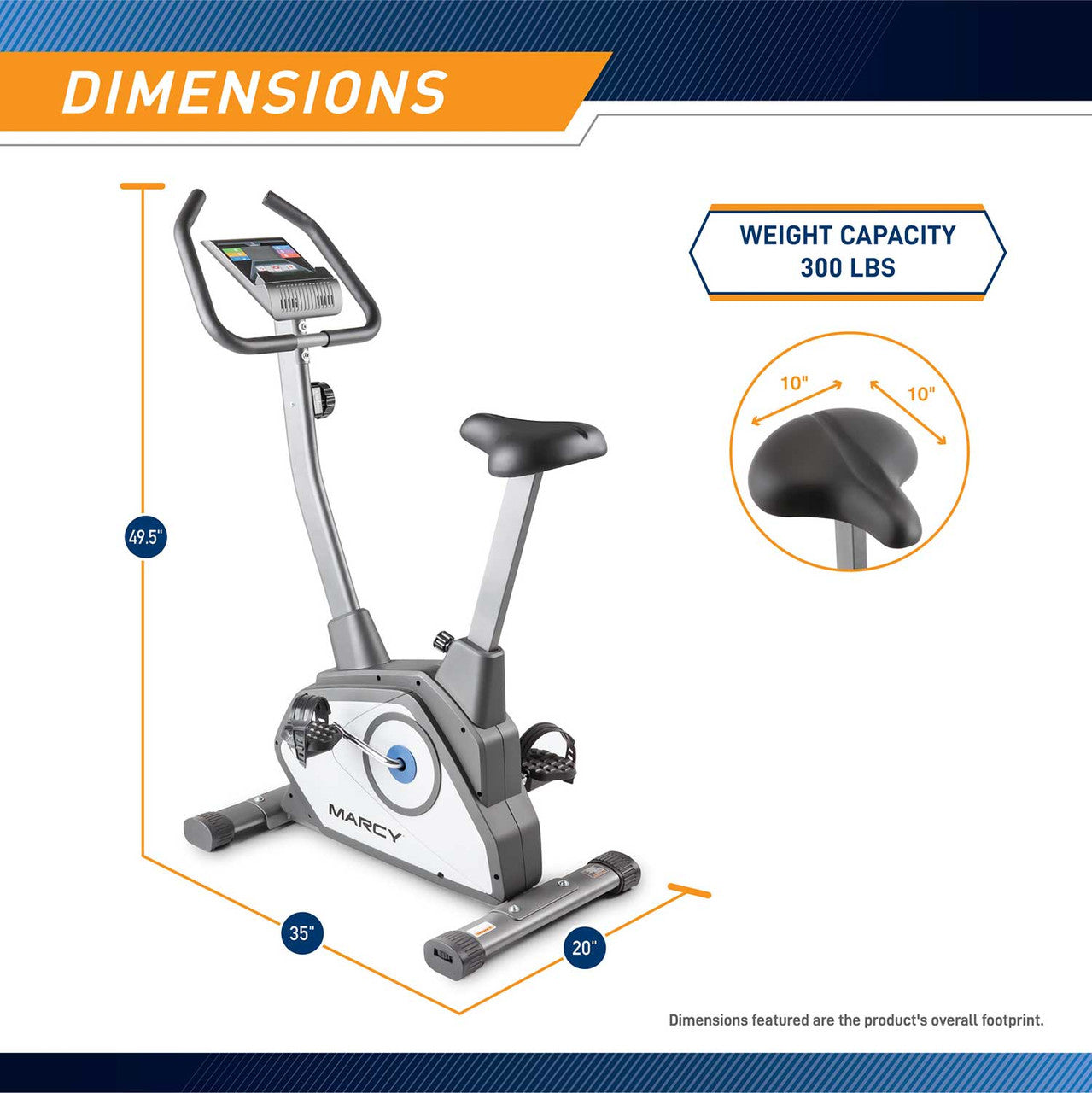 Marcy NS 40504U Magnetic Upright Exercise Bike for Home Gym - Compact Cardio Workout Equipment for Indoor Cycling & Fitness Training