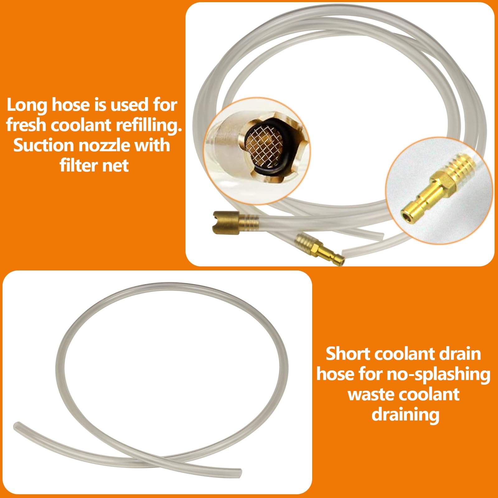 Auto Coolant Vacuum Kit - Cooling System Refill & Purging Tool for Radiator Maintenance | Pneumatic Vacuum Antifreeze Change Filler Set | Perfect for Car, Van, SUV & Truck Maintenance | DIY Coolant Replacement & Flushing at Home or Garage