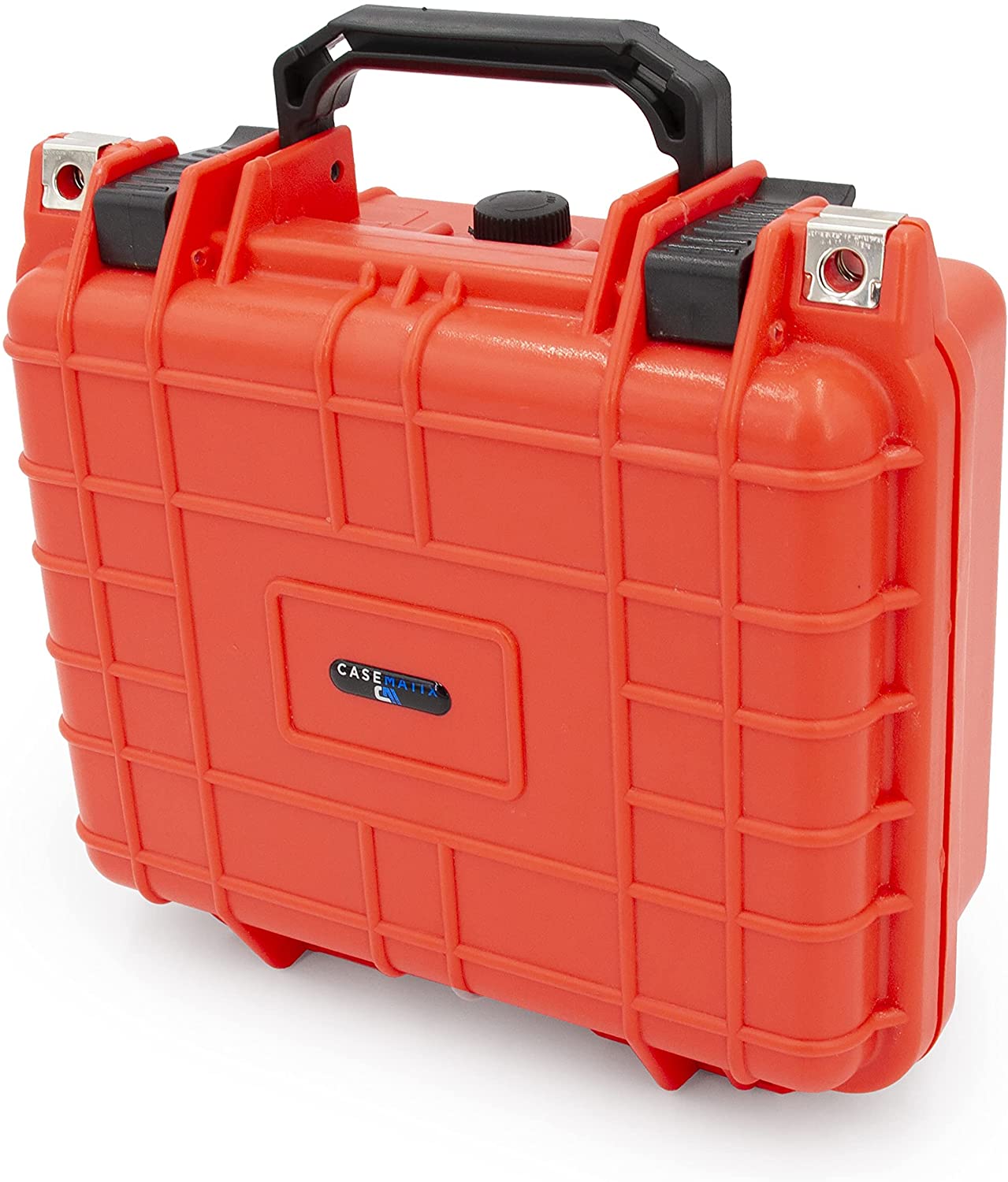 CASEMATIX Lockable Medicine Storage Box with Customizable Foam Insert - Crushproof Hard Shell & Airtight Container for Prescription Drugs, Vitamins & First Aid Supplies - Perfect for Travel, Home & Office Organization