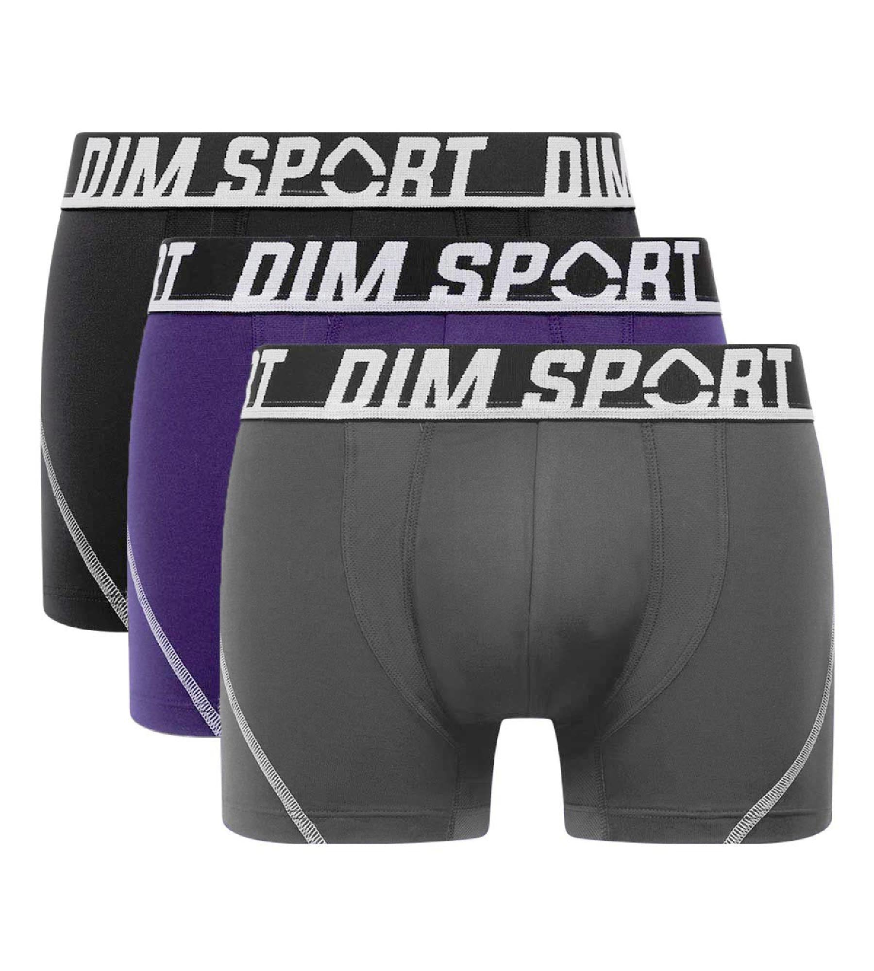 3 Pack Men's Microfiber Thermal Regulating Boxer Briefs - Violet Dim Sport for Active Lifestyle & All-Day Comfort