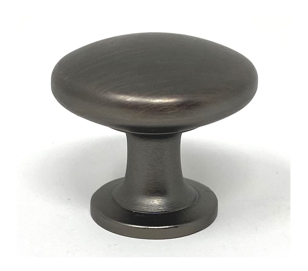 Oil Rubbed Black Round Metal Cabinet Knobs - Smooth Finish Drawer Pulls for Kitchen Cabinets, Dressers & Furniture Hardware (Perfect for Home Renovation & DIY Projects)
