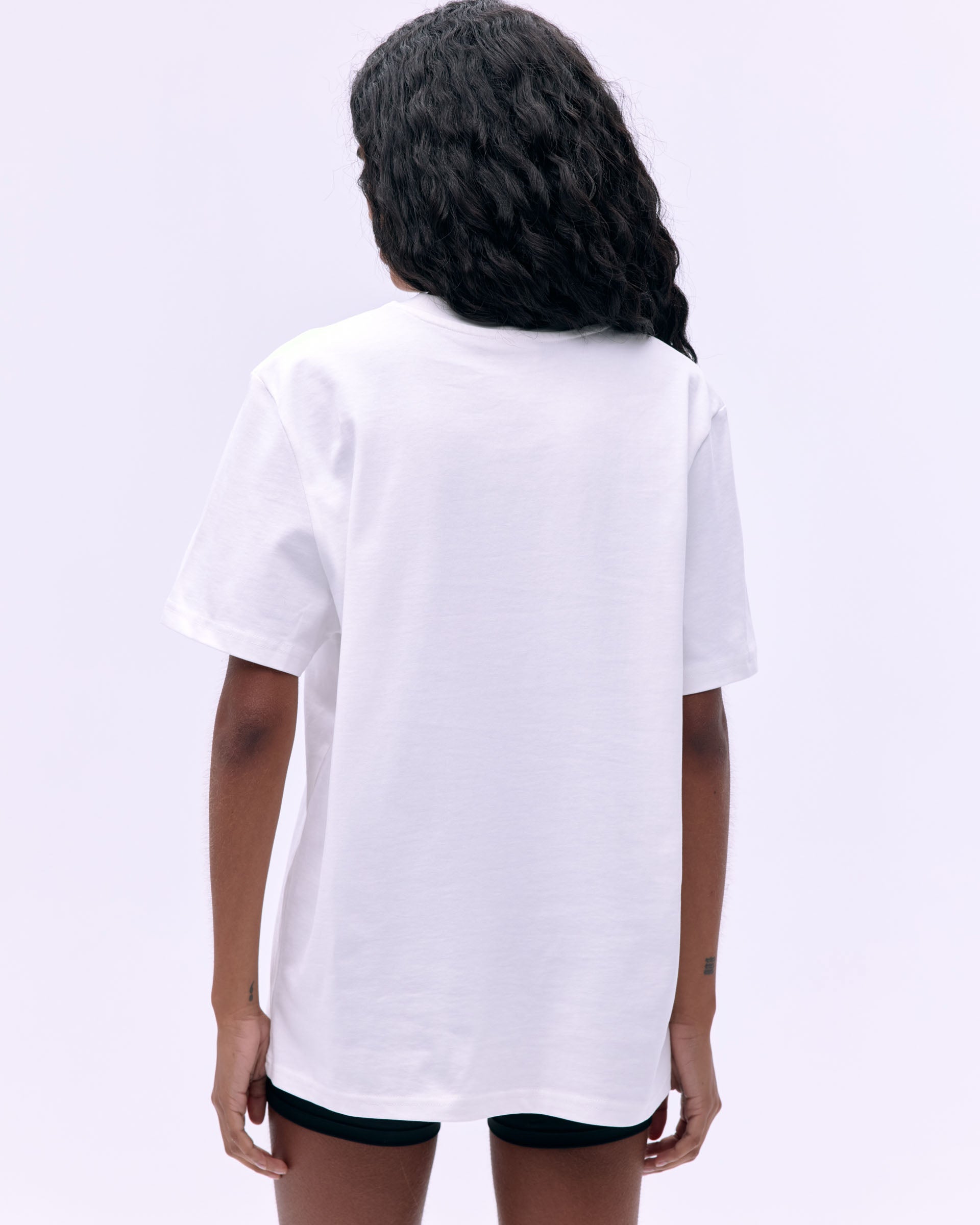 AS Women's Oversized Short Sleeve T-Shirt - Soft Cotton White Tee for Casual Wear, Street Style & Summer Outfits