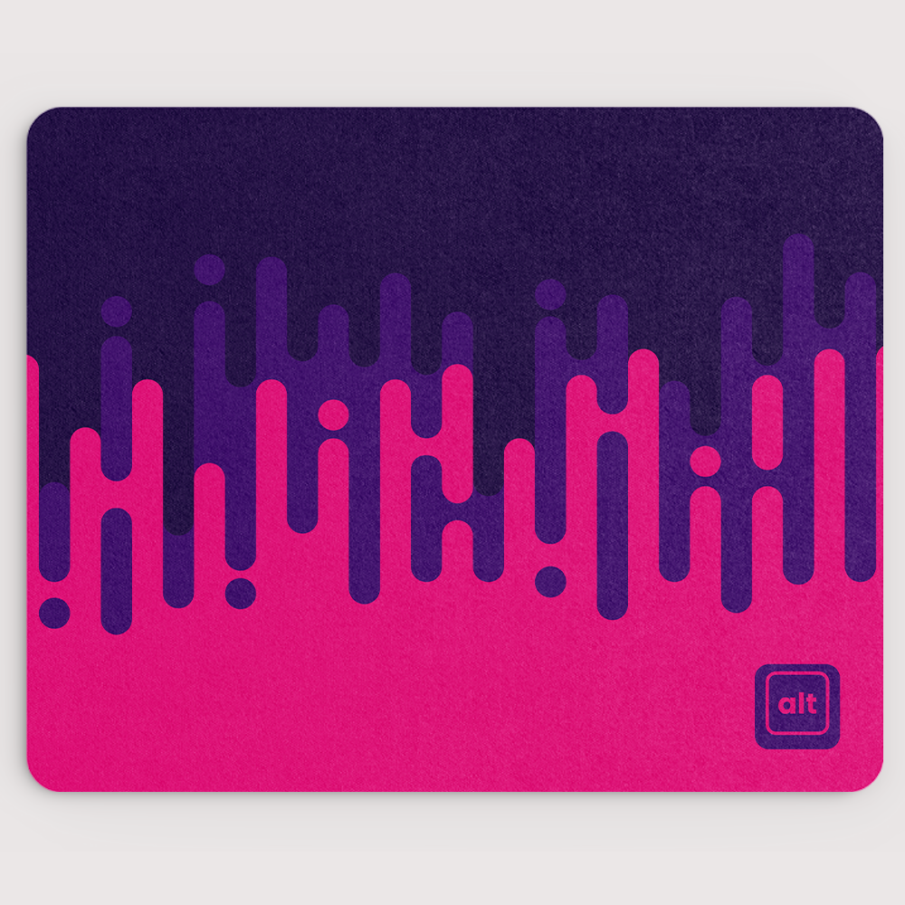 Premium Linear Waves Fuchsia Gaming Mouse Pad - Non-Slip Rubber Base, Smooth Surface for PC & Laptop - Perfect for Office, Gaming & Graphic Design Workspaces