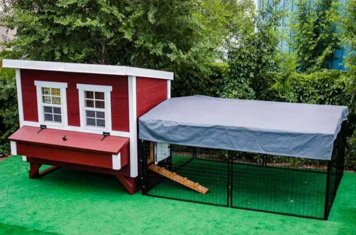 OverEZ Regular Chicken Run Tarp - Heavy Duty Waterproof Poultry Coop Cover for Outdoor Use - Perfect for Chicken Coops, Duck Pens & Backyard Poultry Protection