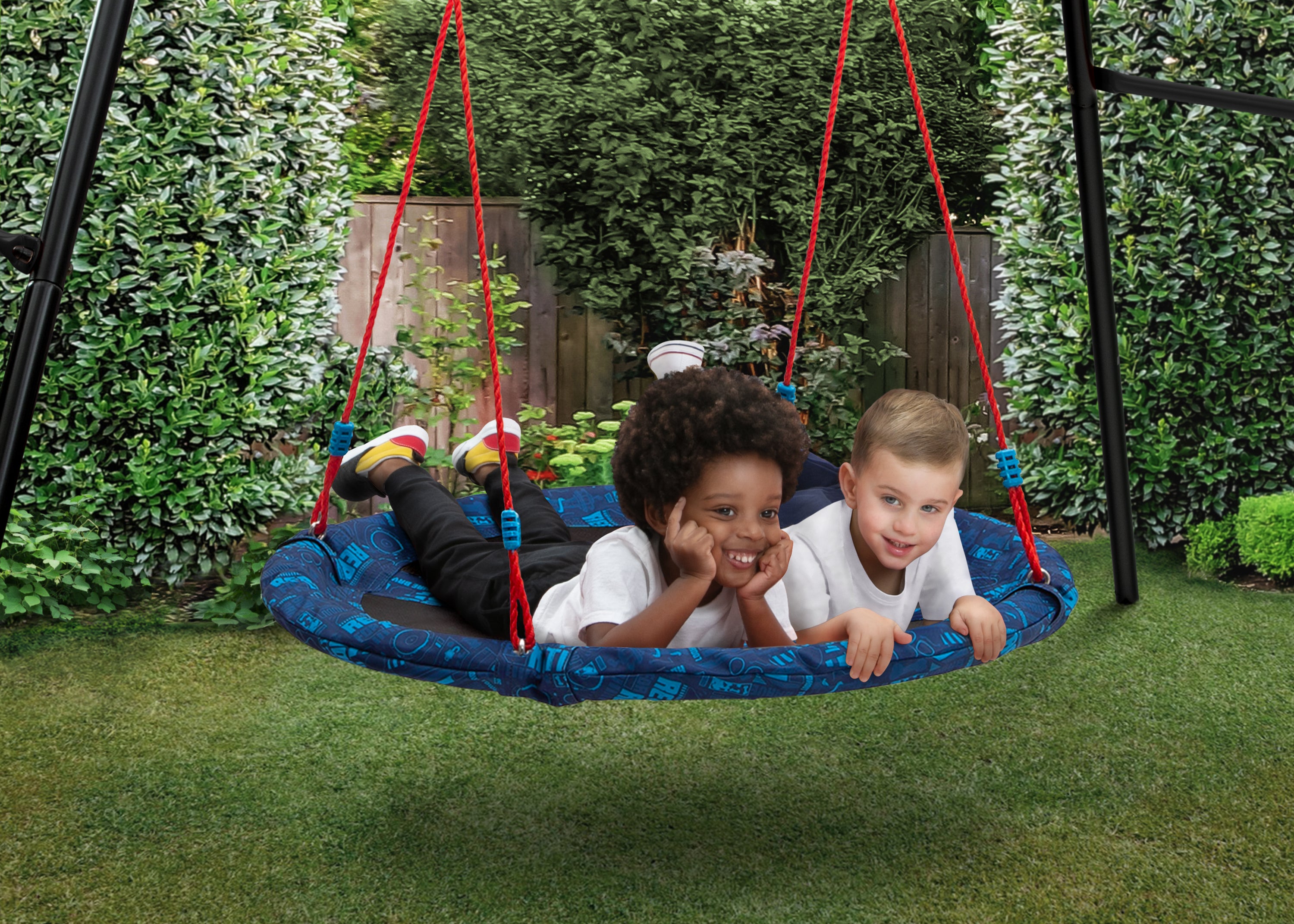 PAW Patrol 40 Inch Saucer Swing for Kids - Outdoor Play Equipment for Backyard, Park & Playground Fun
