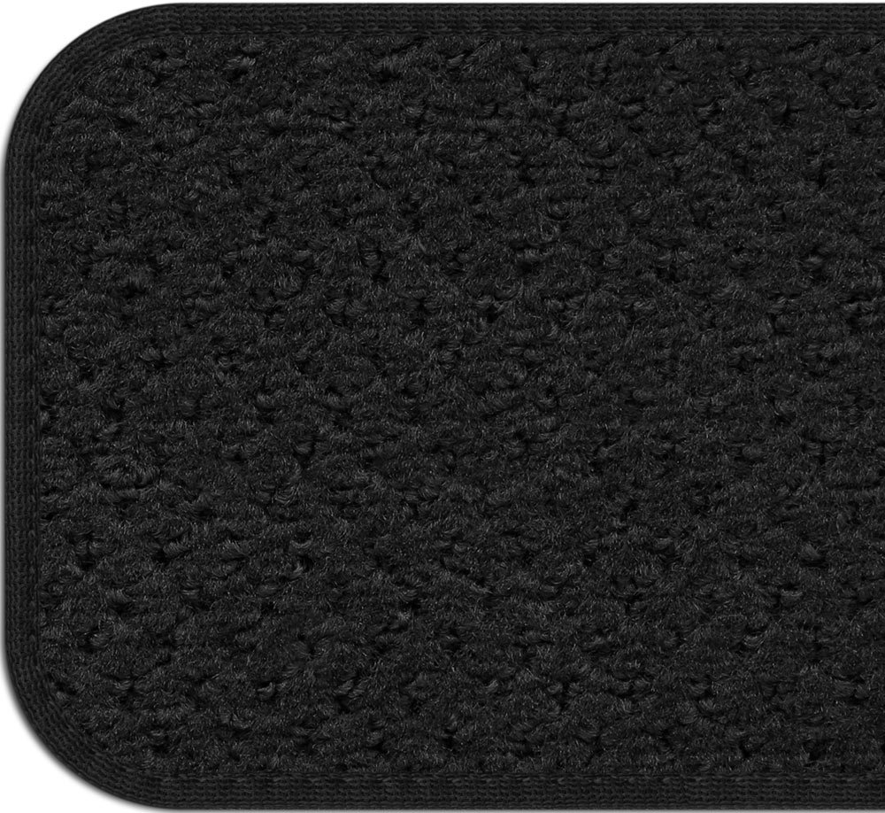 15-Piece Attachable Carpet Stair Treads Set with Matching Landing Rug - Non-Slip Black Staircase Cover for Home Safety & Decor | Perfect for Stairs, Hallways & Entryways
