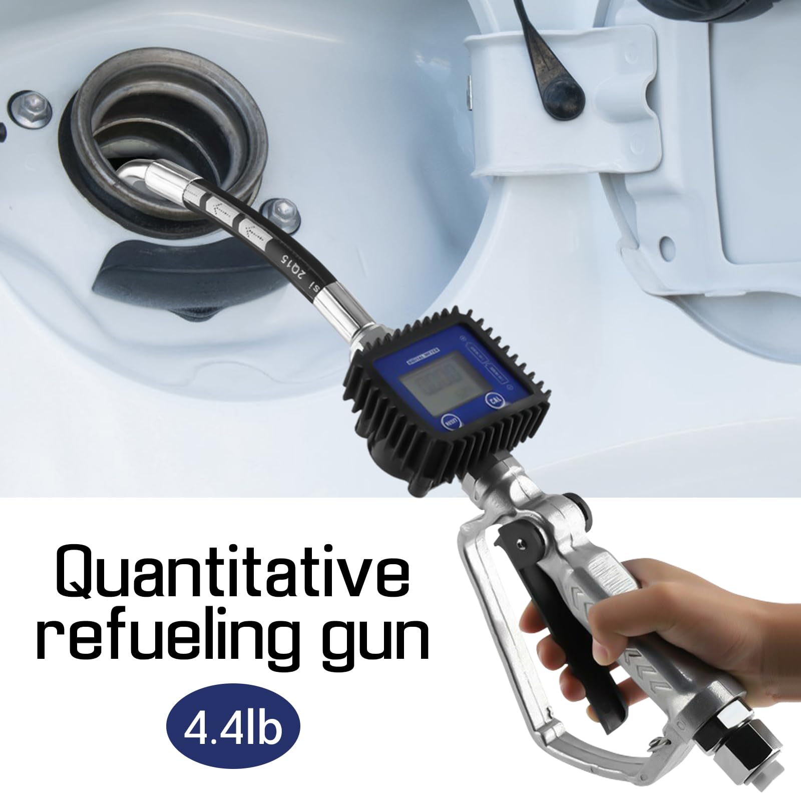 Heavy Duty Pneumatic Oil Transfer Pump with Digital Meter & Flexible Spout - 1/2
