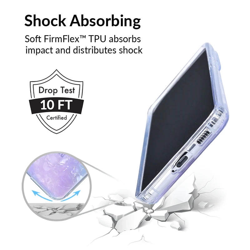 Blue Opal Quartz Samsung Phone Case - Durable Protective Cover for Galaxy S21/S22/S23 - Stylish Crystal Clear Design for Everyday Use & Special Occasions