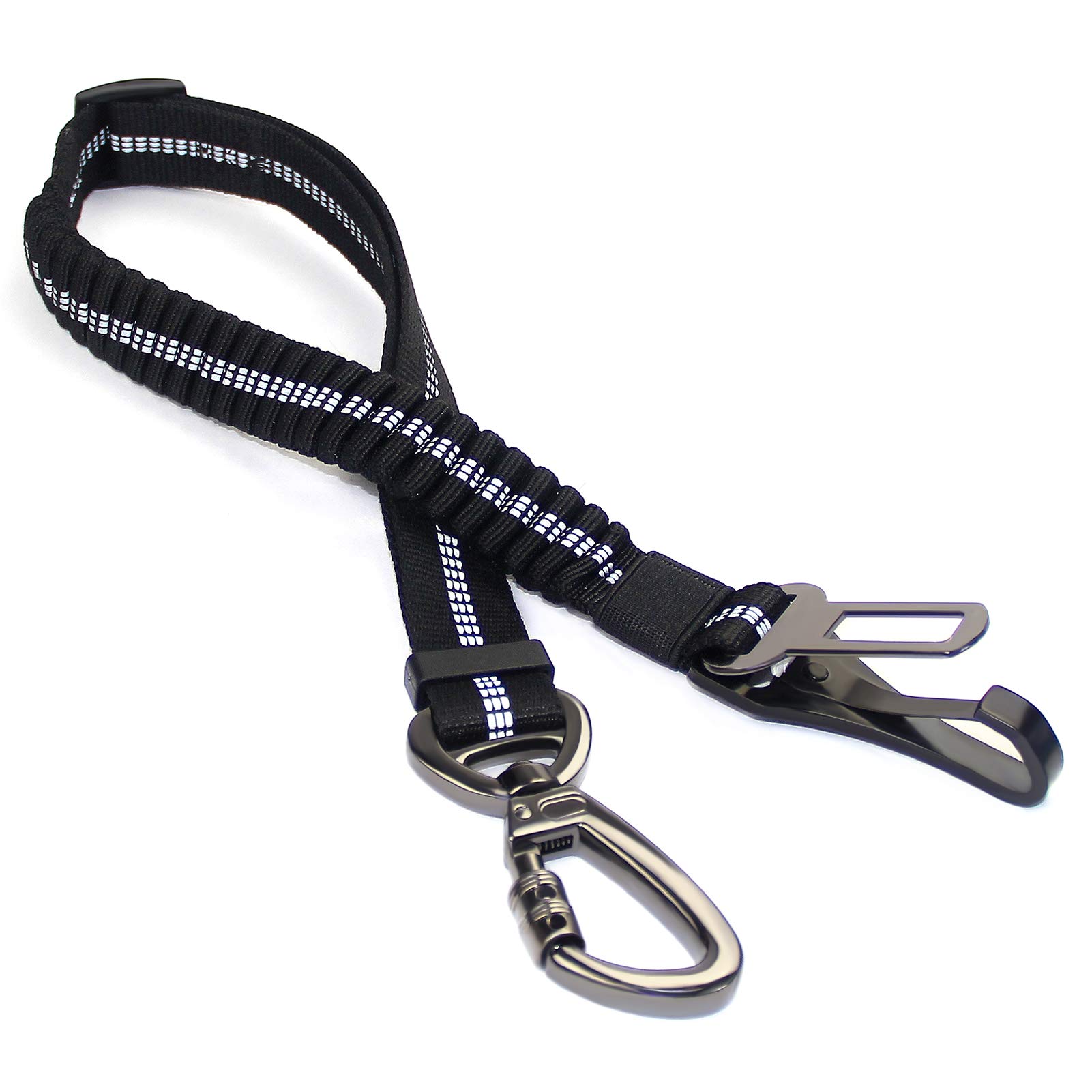 Heavy Duty Dog Seat Belt - JUNBEI Direct-to-Seatbelt Bungee Tether for Medium & Large Breeds | 28
