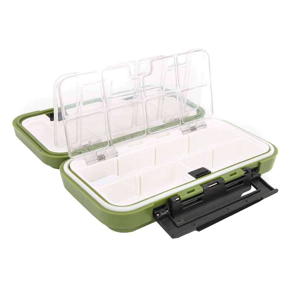 EVTSCAN Waterproof ABS Fishing Tackle Box - Portable Bait & Lure Storage Organizer with Hooks Compartment | Perfect for Freshwater & Saltwater Fishing Trips, Boat & Shore Angling Accessories