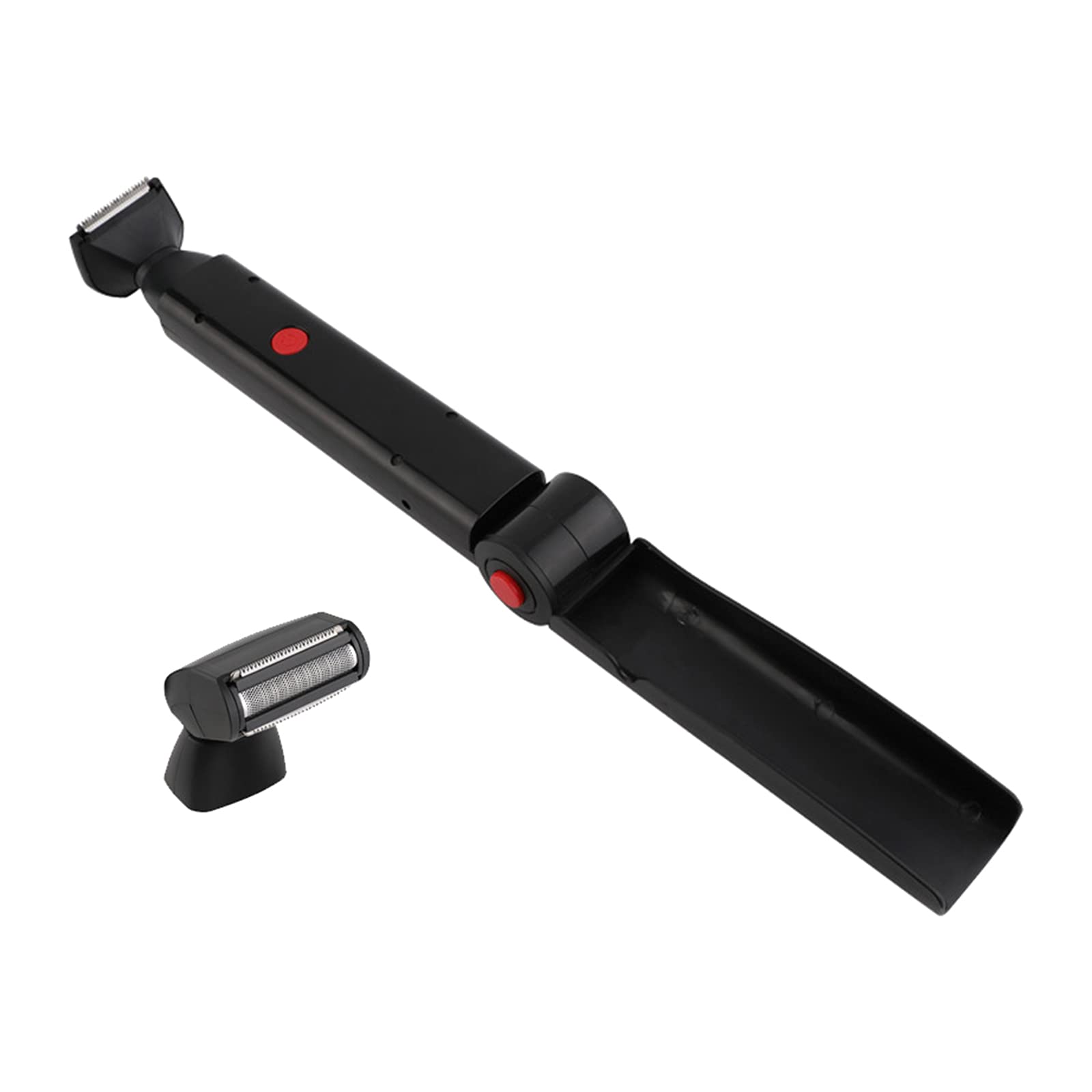 Portable USB Rechargeable Long Handle Foldable Electric Back Hair Remover & Body Shaver - Perfect for Men's Grooming, Travel & At-Home Use