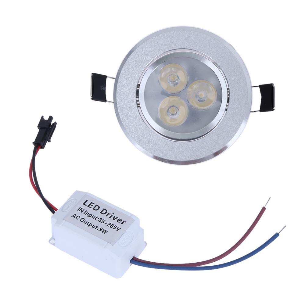 Galapara 9W 4 Inch LED Recessed Downlight - Dimmable Ceiling Spot Light with Driver (85-265V) - Perfect for Home, Kitchen, Bathroom & Office Lighting (White/Warm White Options)