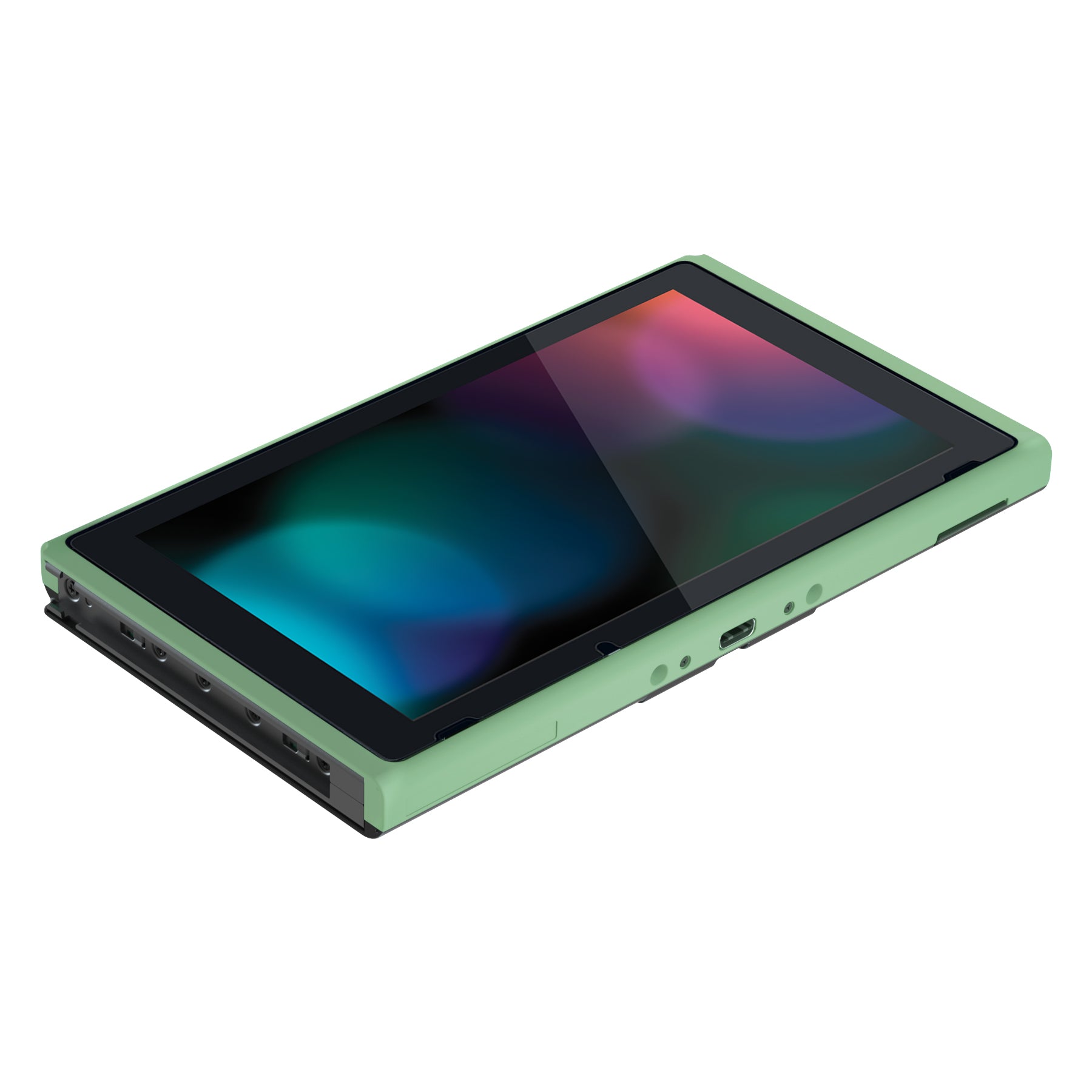 eXtremeRate Matcha Green DIY Replacement Shell for Nintendo Switch Console - Front Faceplate with Volume & Power Buttons (Console Not Included) | Gaming Accessories for Customization & Repair