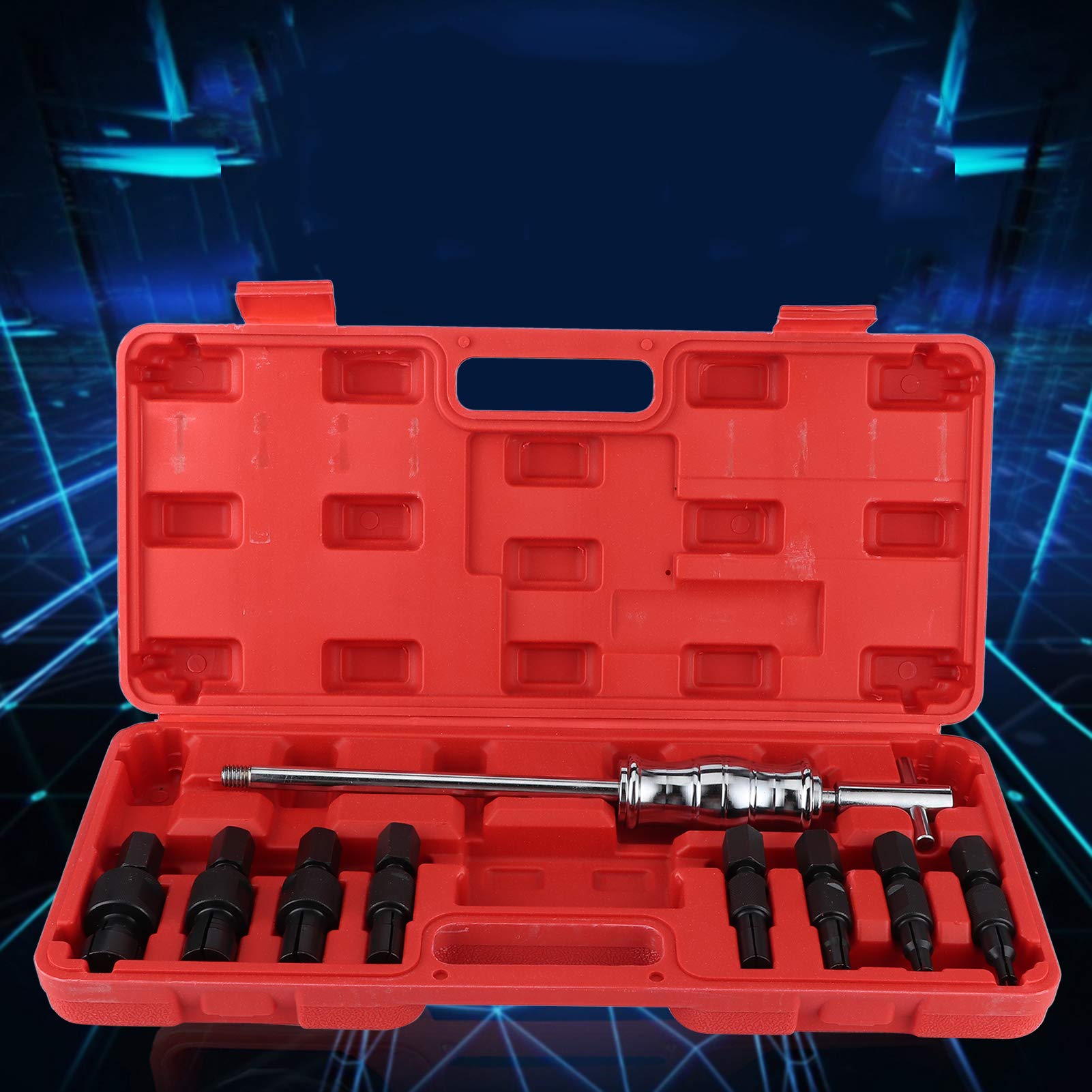 9Pcs Aluminum Alloy Blind Hole Bearing Puller Set - Internal Slide Hammer Tool Kit (8-32mm) for Automotive Repair & Machinery Maintenance - Professional Bearing Removal for Workshops & DIY Mechanics