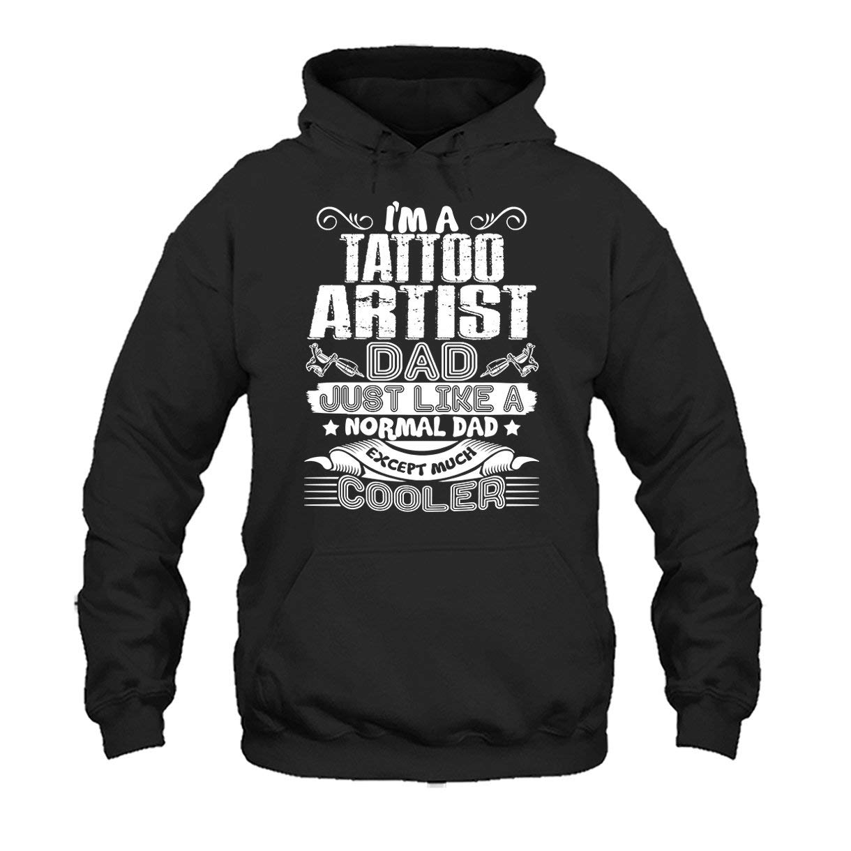 Two Camel Tattoo Artist Dad is Cooler Unisex Hoodie - Trendy Long Sleeve Pullover for Men & Women - Perfect for Streetwear, Casual Outfits & Tattoo Enthusiasts