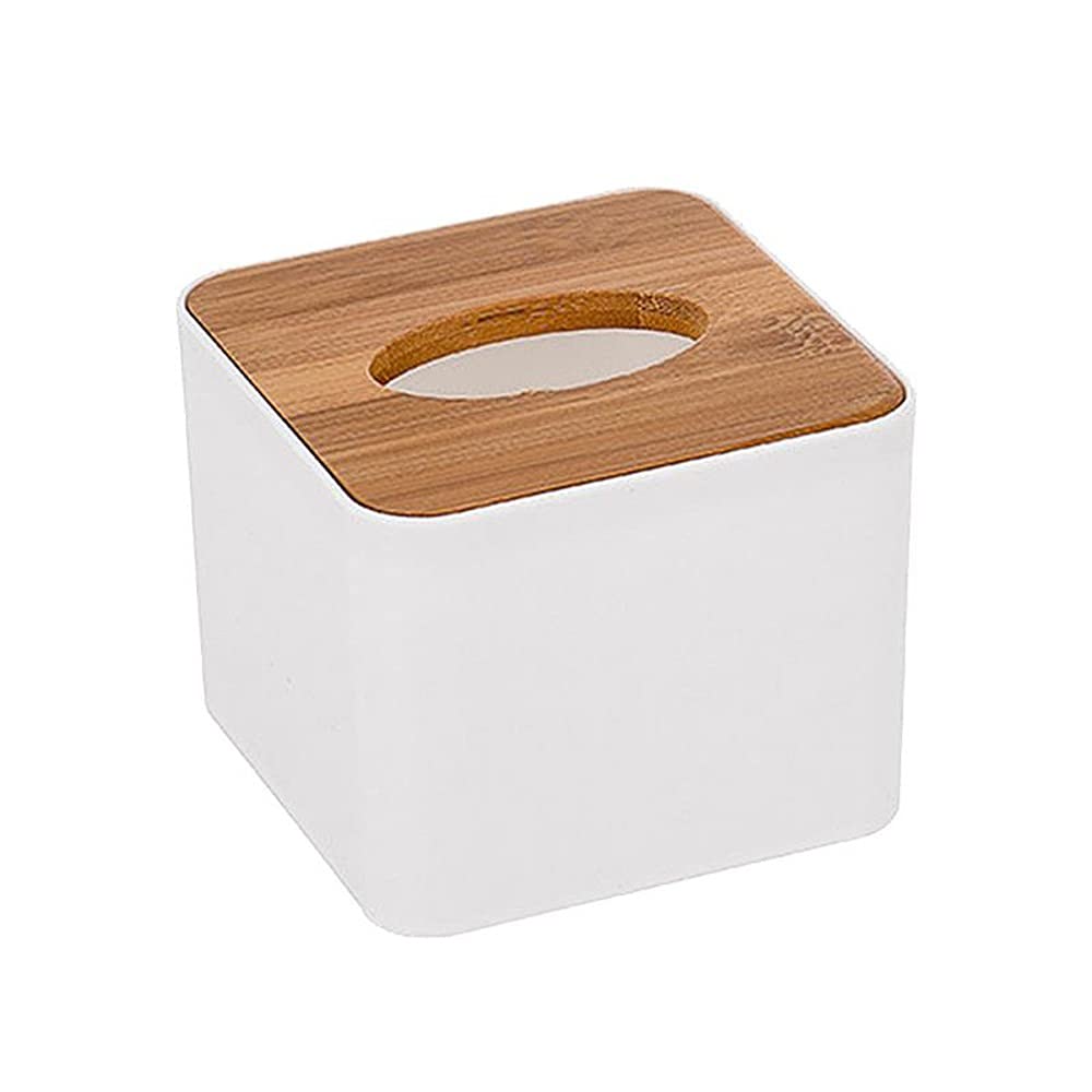Premium Solid Wood Tissue Box Holder - Elegant Napkin Dispenser for Car, Home & Kitchen - Durable Wooden & Plastic Design for Everyday Use