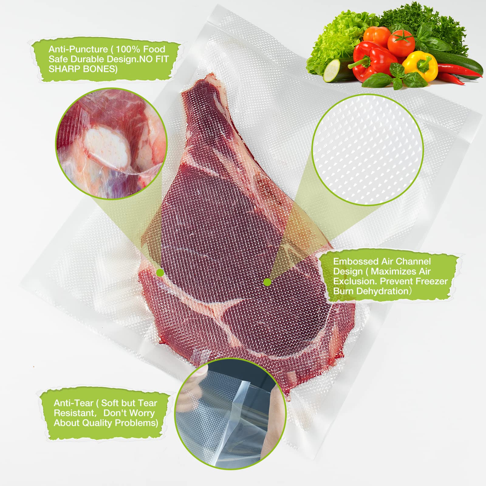 Premium Vacuum Sealer Bags 6-Pack - 15
