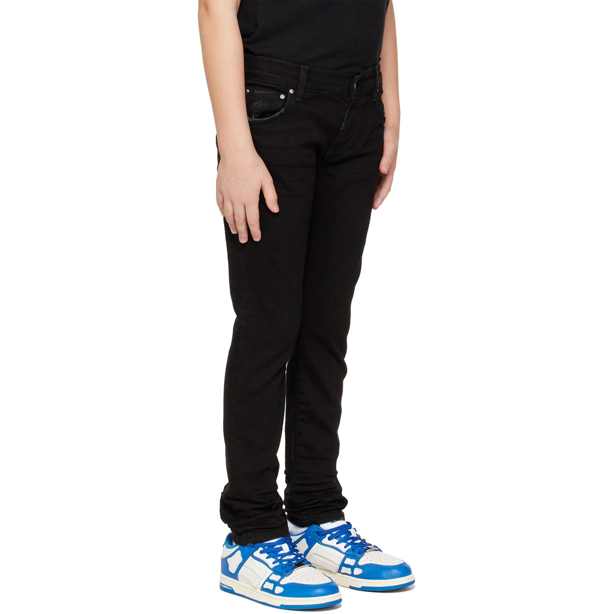 Amiri Kids Stack Black Jeans - Premium Distressed Denim for Boys & Girls | Perfect for School, Playdates & Casual Outings