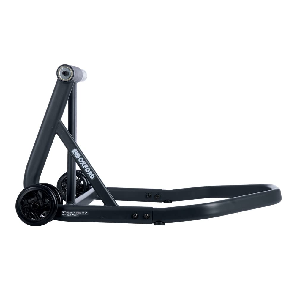 Oxford Products Zero-G Single Sided Paddock Stand for Motorcycles - Heavy Duty Bike Lift with Rubber Pads OX266 - Perfect for Motorcycle Maintenance & Storage in Garage