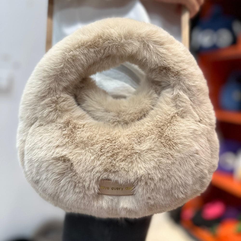 AG Collective Soft & Fashionable Fluffy Shoulder Bag for Women - Stylish Everyday Purse for Work, Shopping & Date Nights
