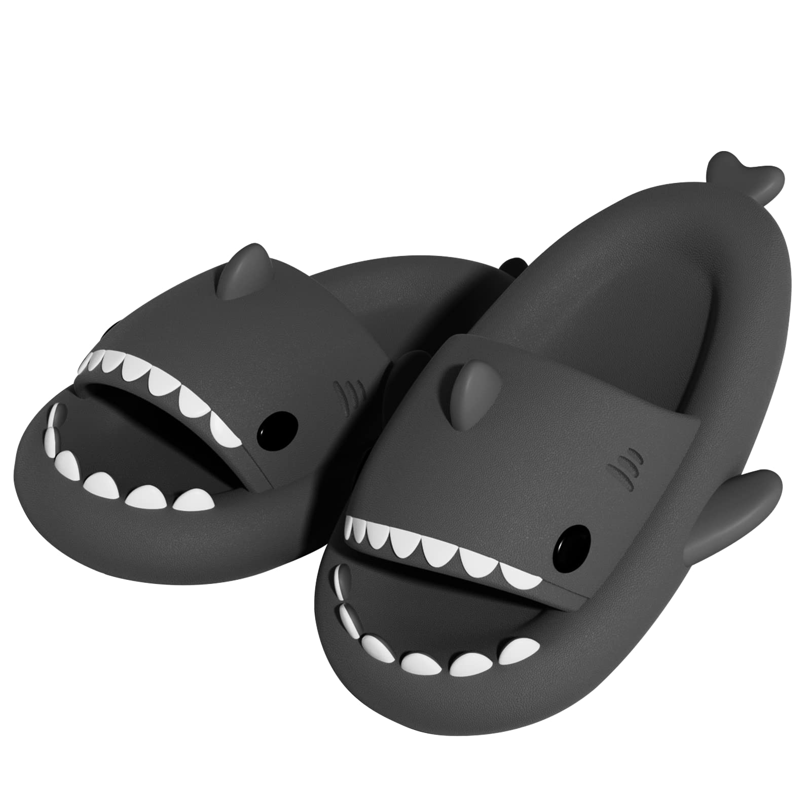 Metog Cloud Shark Slides - Non-Slip Open Toe Slippers for Women & Men | Lightweight Cute Sandals for Beach, Pool, Shower & Home Comfort