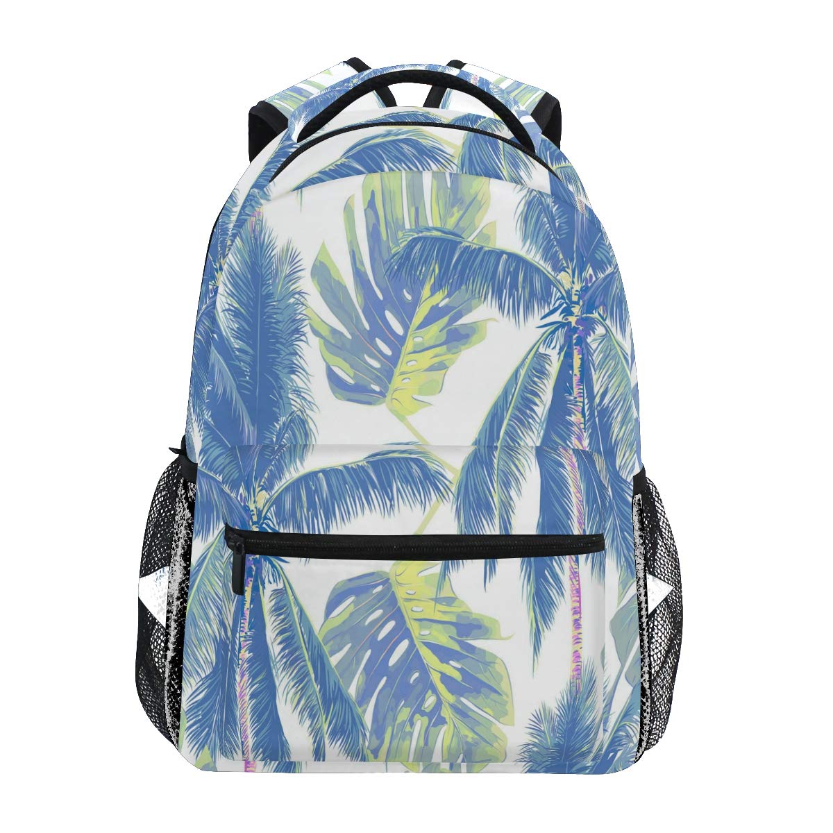 Wamika Summer Banana Leaf Backpack - Tropical Palm Tree Design Laptop Book Bag for Men & Women | Lightweight Durable Travel, Sports & Casual Daypack | Perfect for Beach Vacation, College Campus & Outdoor Adventures