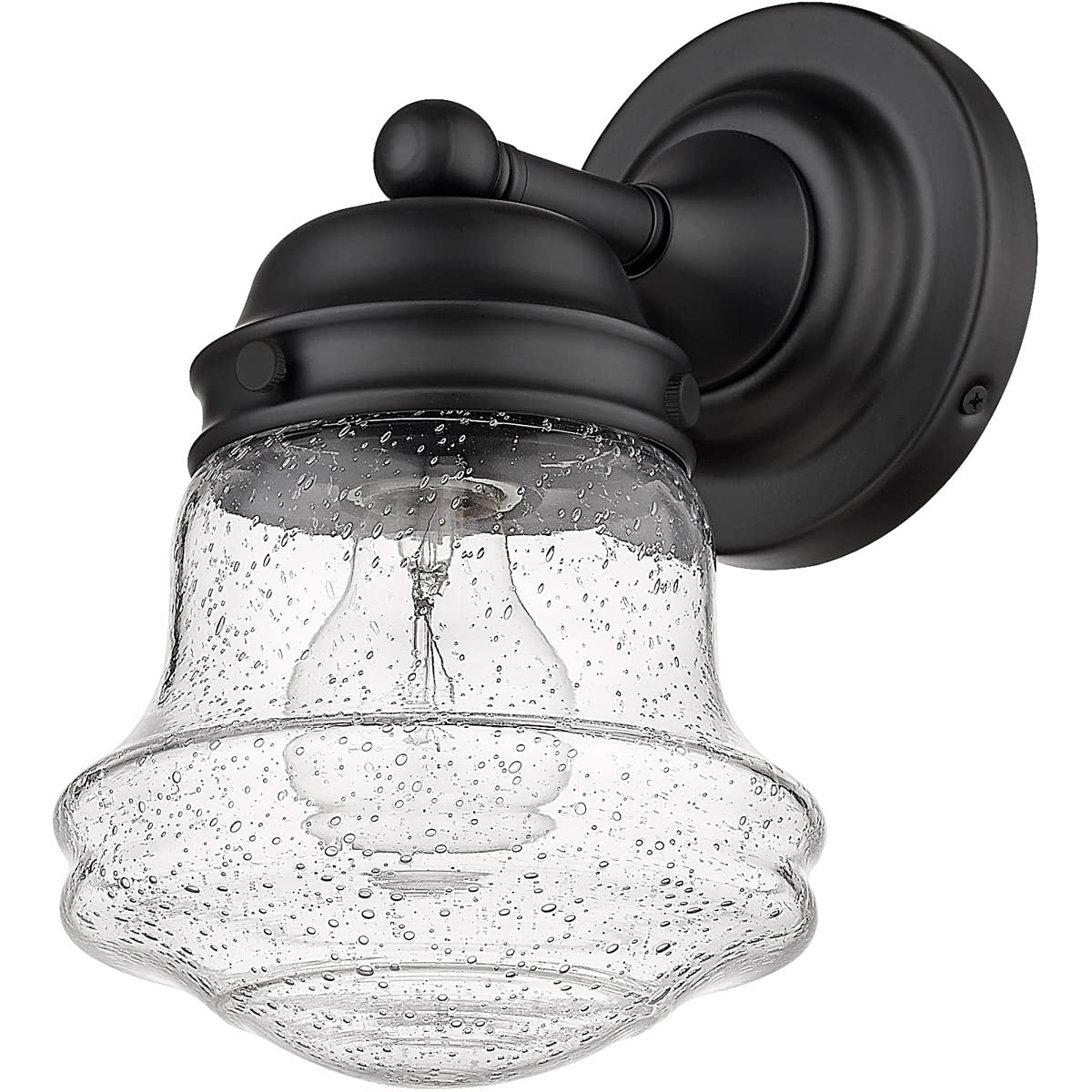 Z-Lite 736-1S-MB Modern Single Light Wall Sconce - Matte Black Finish for Bedroom, Hallway & Entryway Lighting